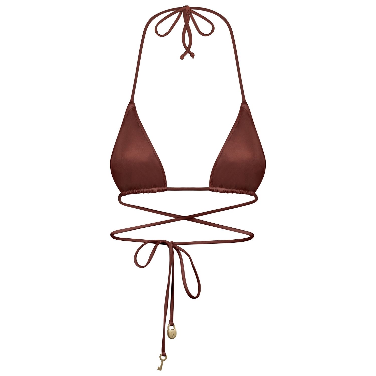 Bianca Resortwear Women's Brown Yasmin Bikini Top In Chestnut In Brown