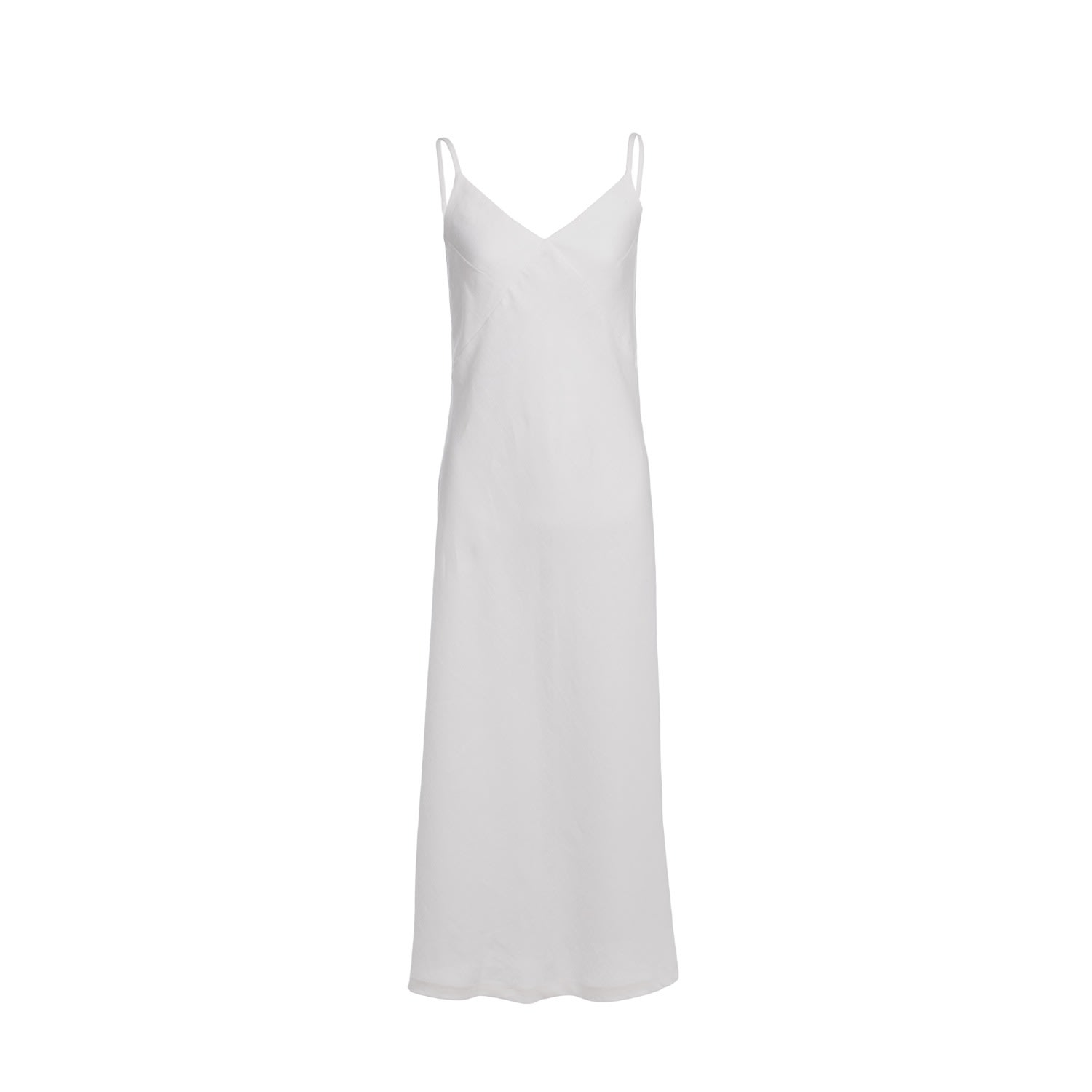 Women’s Sense Linen Slip Dress In White Large Bohomey