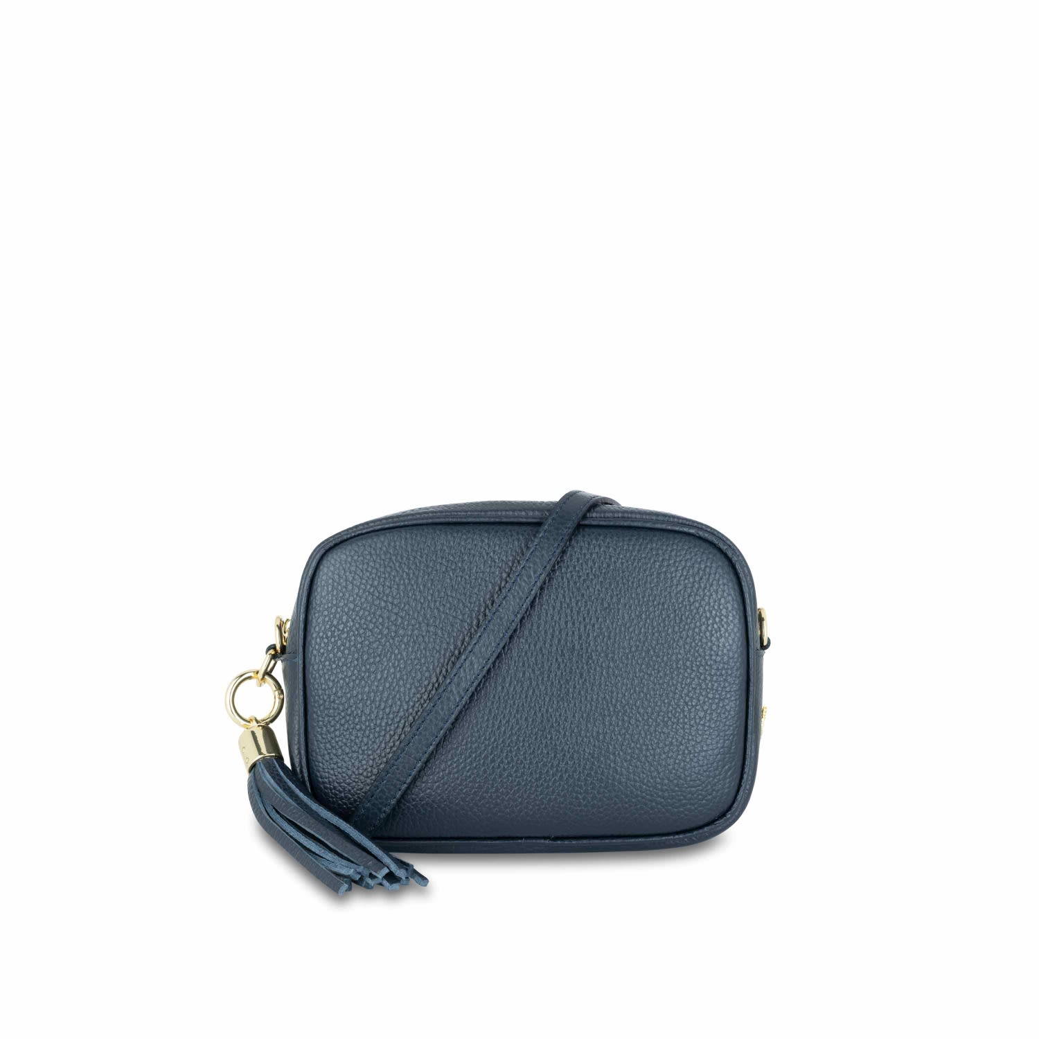 Apatchy London Women's Blue The Tassel Navy Leather Crossbody Bag