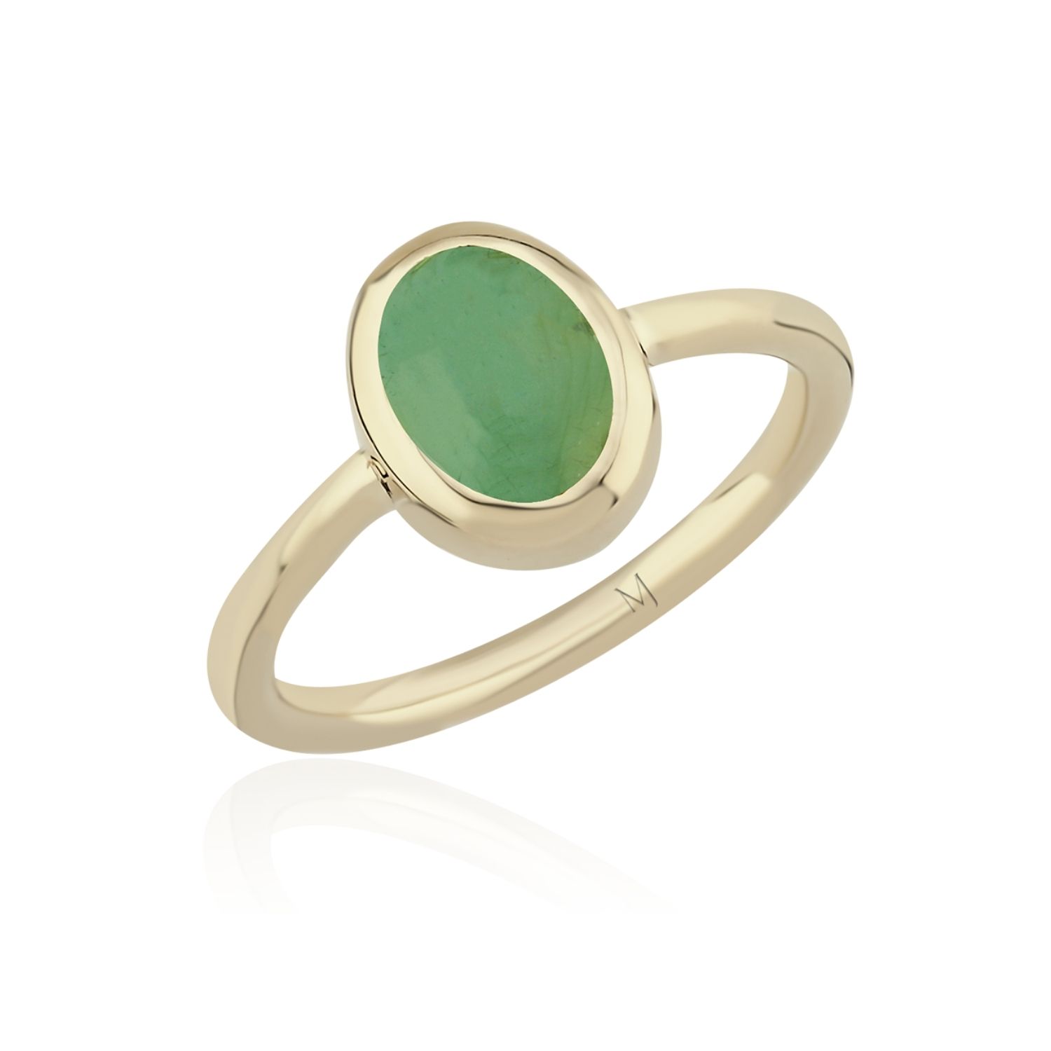 Women’s Gold / Green Gem Gold Ring With Green Tourmaline Melie Jewelry