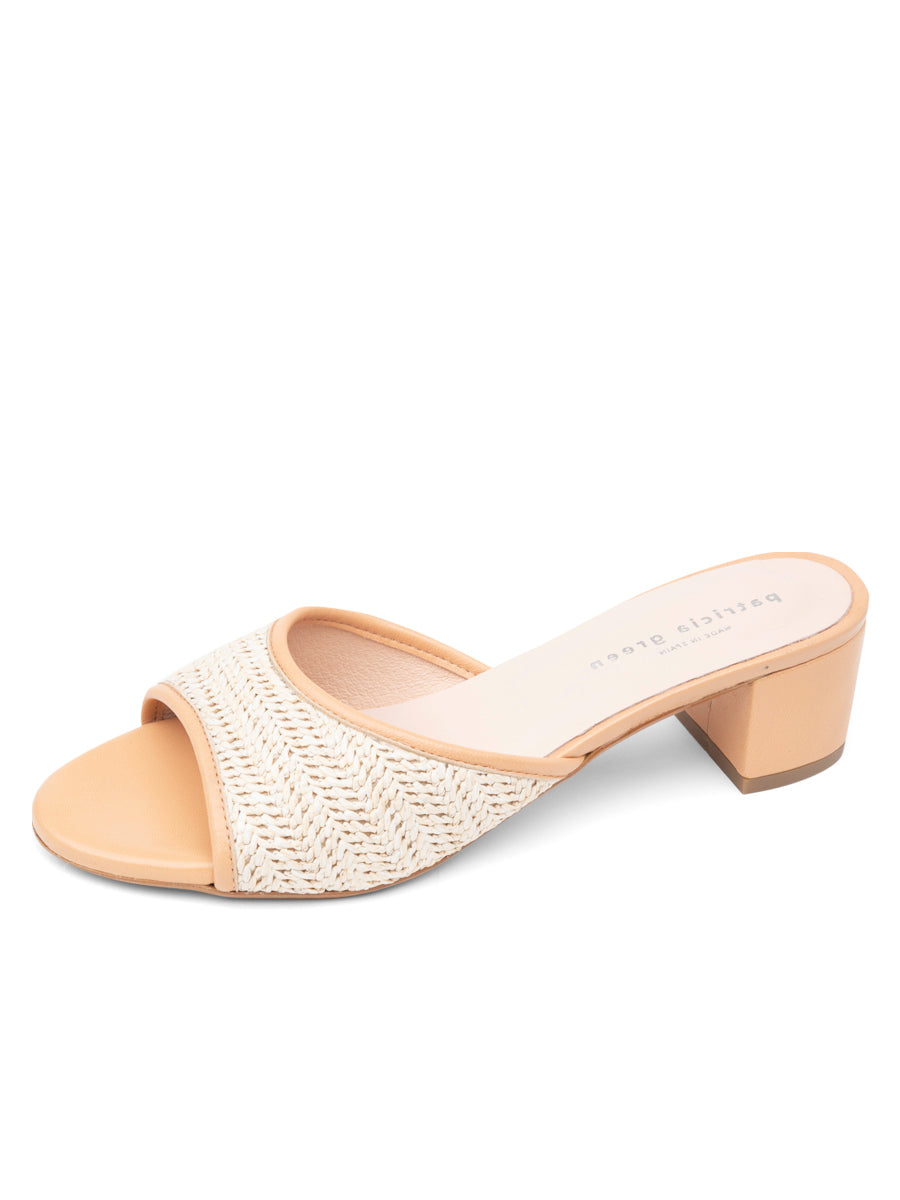 Women’s Neutrals Sienna Raffia Block Heel Nude 7 Uk Patricia Green