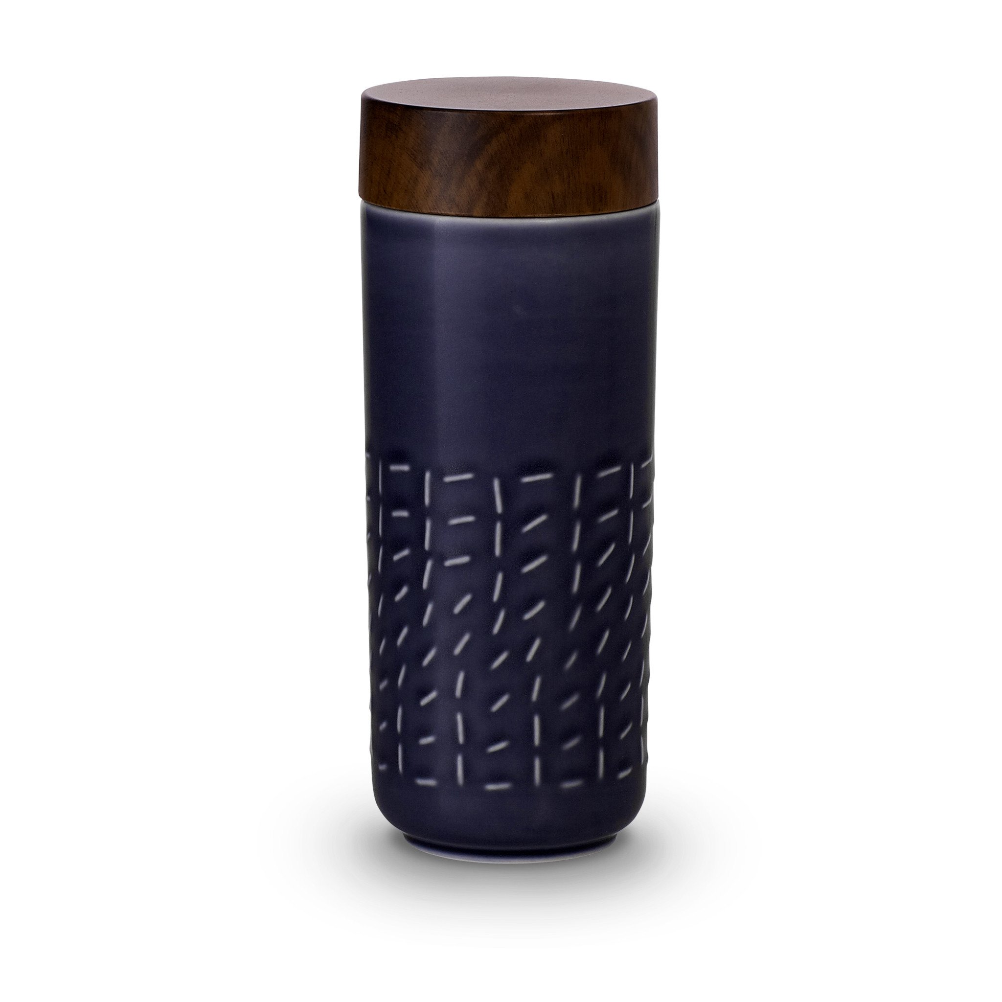 Acera Footprint Ceramic Travel Mug- Stone Blue