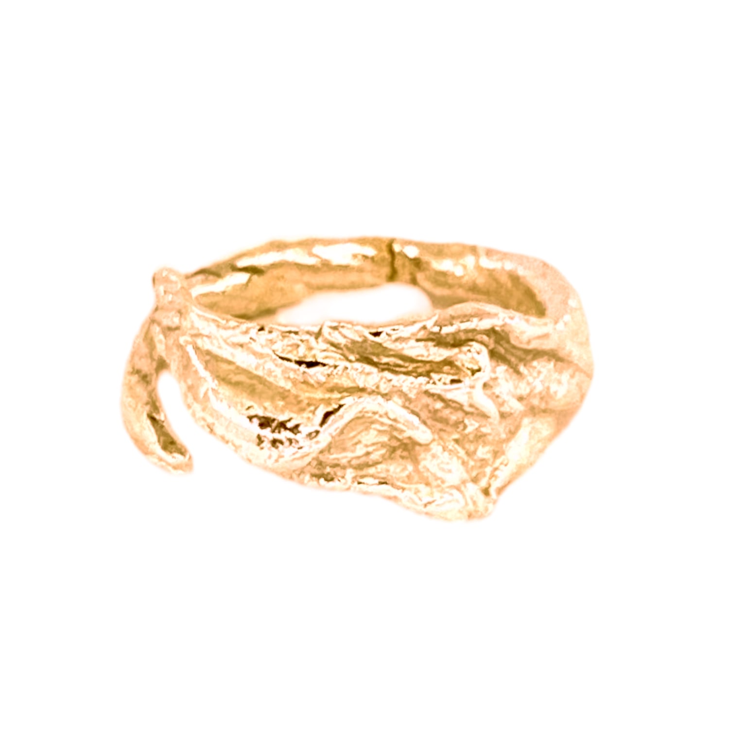 Bio-trimmings Women's Carrara Adjustable Ring -  Recycled Gold Vermeil