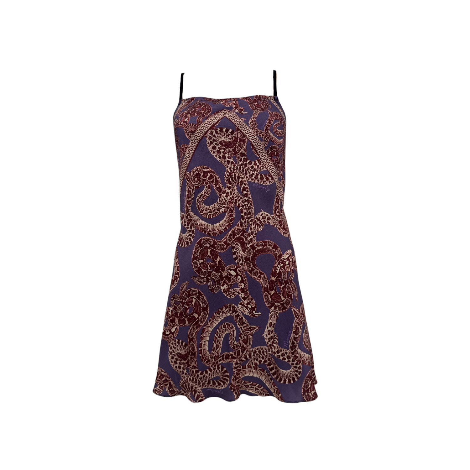 Monzlapur New York Women's Silk Snake Scarf Dress - Mini - Vino X Purple In Animal Print