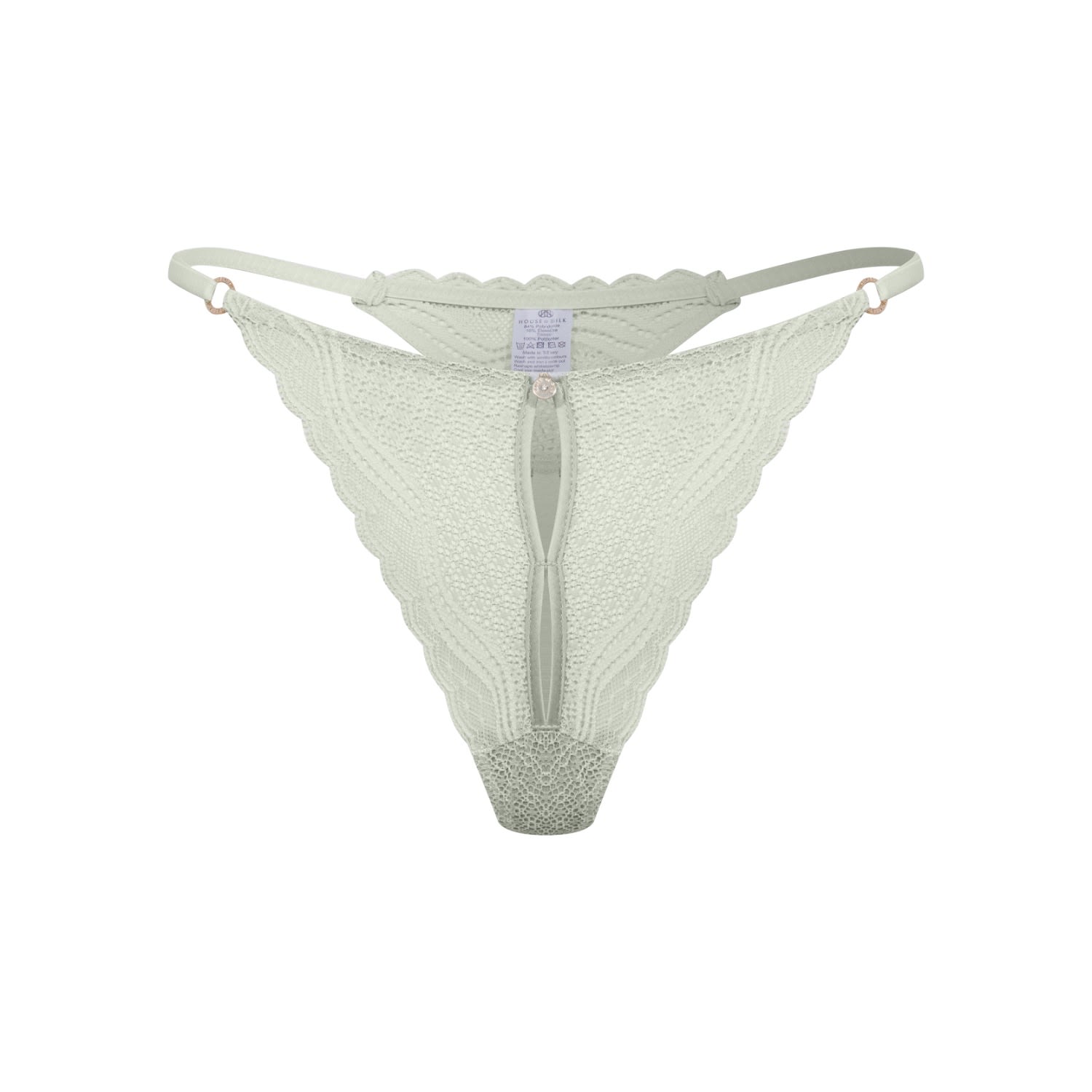 House Of Silk Women's Neima Lace Low Cut Thong Mint Green In Green