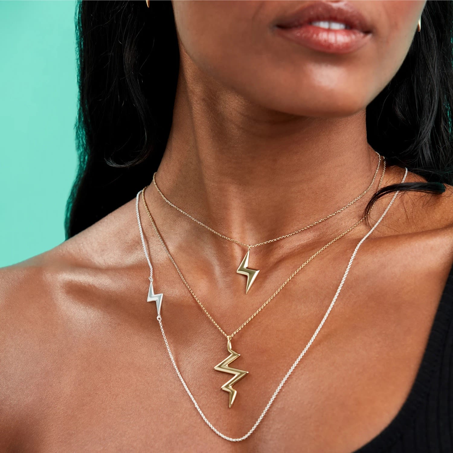 Women's Mini Bubble Bolt Long Pendant - Gold Vermeil | Toolally