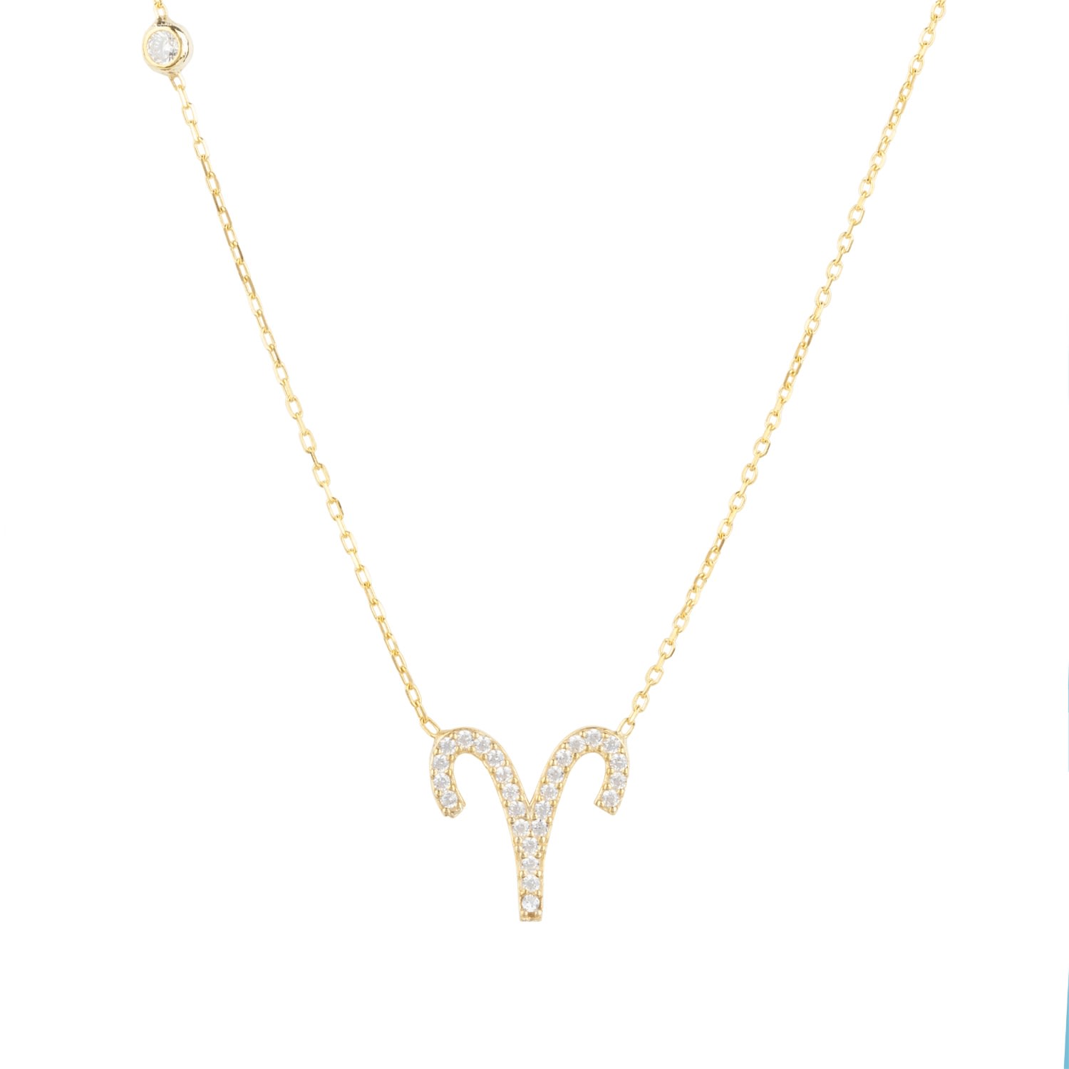 Latelita Women's Gold / White Zodiac Star Sign Pendant Necklace Gold Aries In Multi