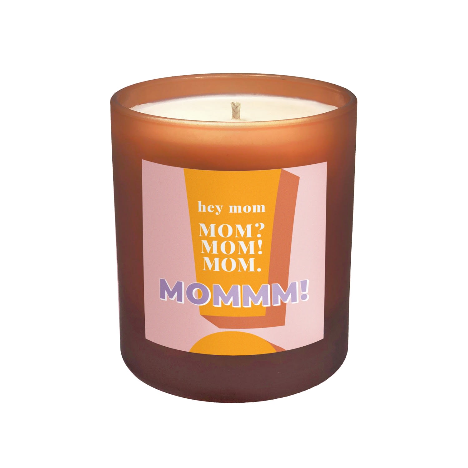 Little Karma Co. Ltd Orange Hey Mom - Aurora Refillable Midi Mother's Day Candle In Orange