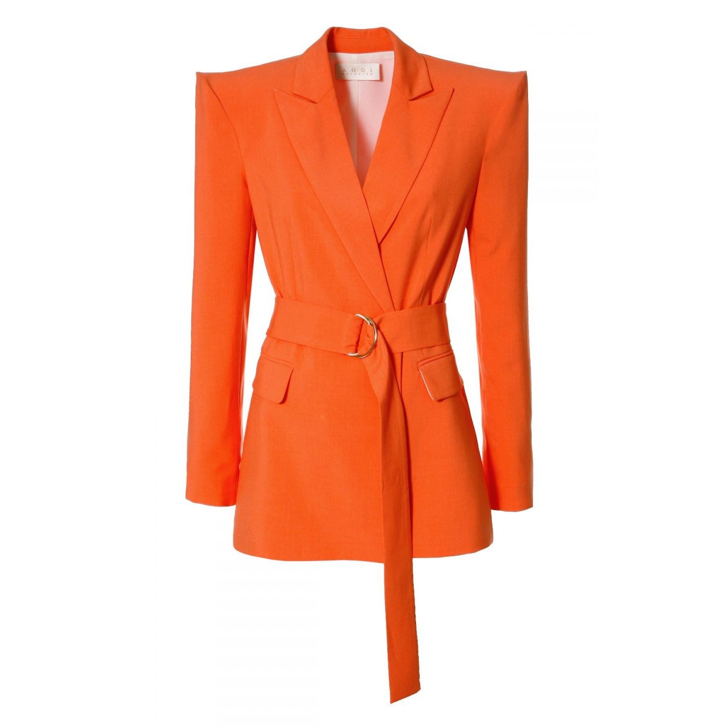 Aggi By Halewski Women's Yellow / Orange Marina Tangerine Blazer In Yellow/orange