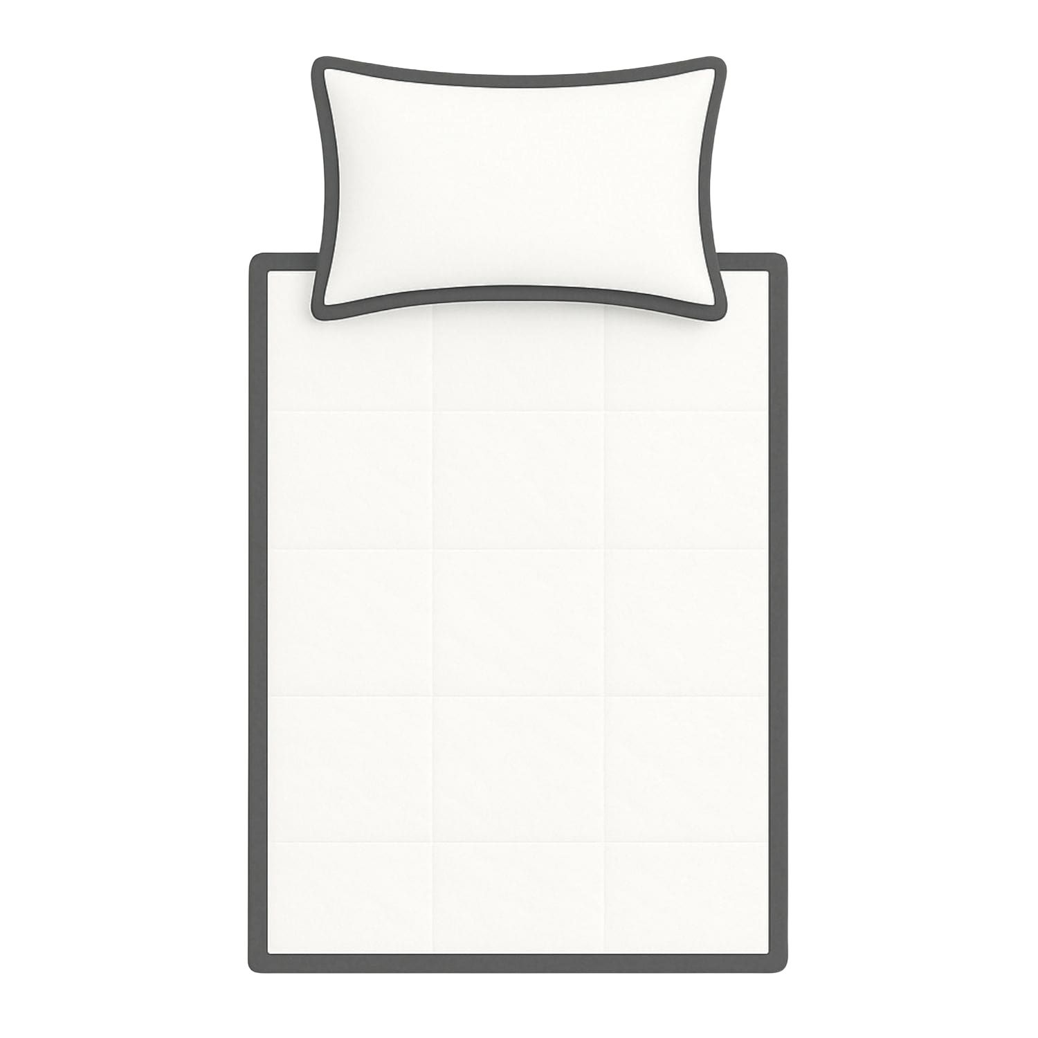 Decoflux Home Blue / White Bedding Set Frame Inner Anthracite Uk Single, Us Twin