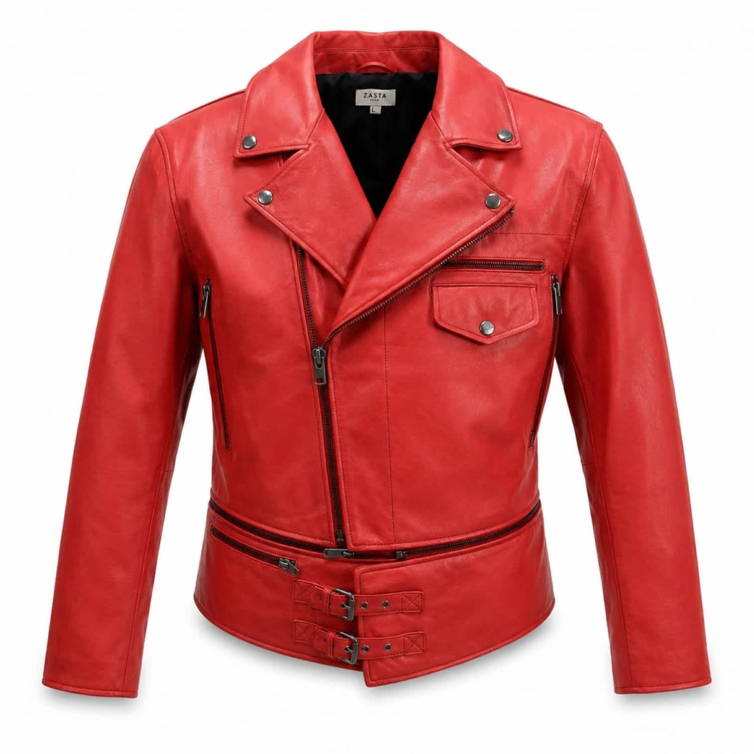 Red Horizon Biker Jacket | ZastaStudio | Wolf & Badger