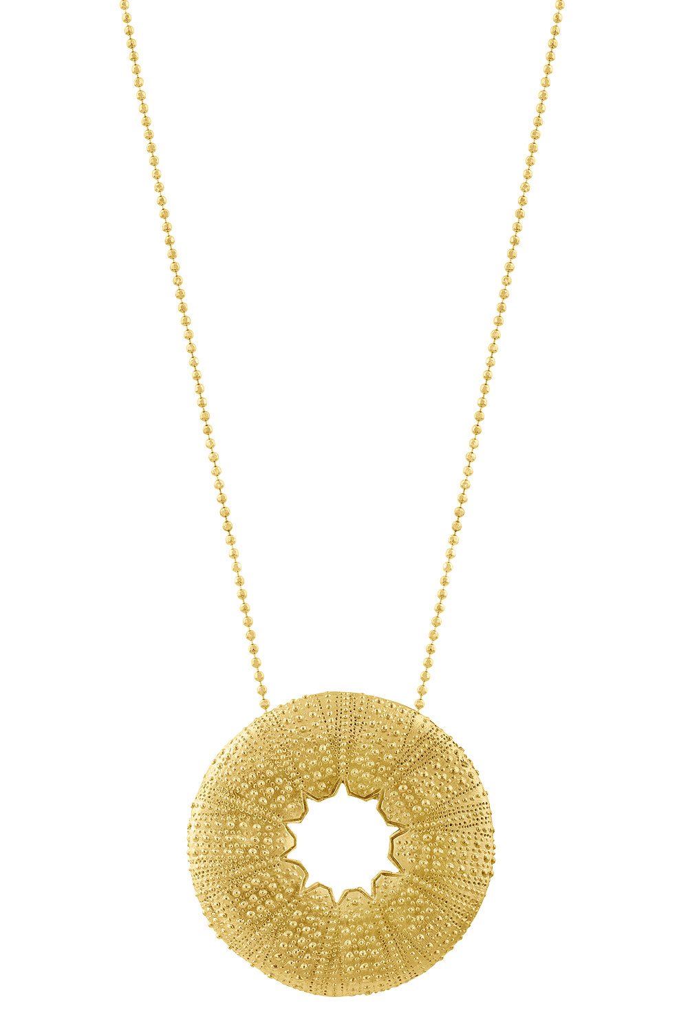 Women’s Gold Necklace Sea Urchin Large Sophie Simone Designs