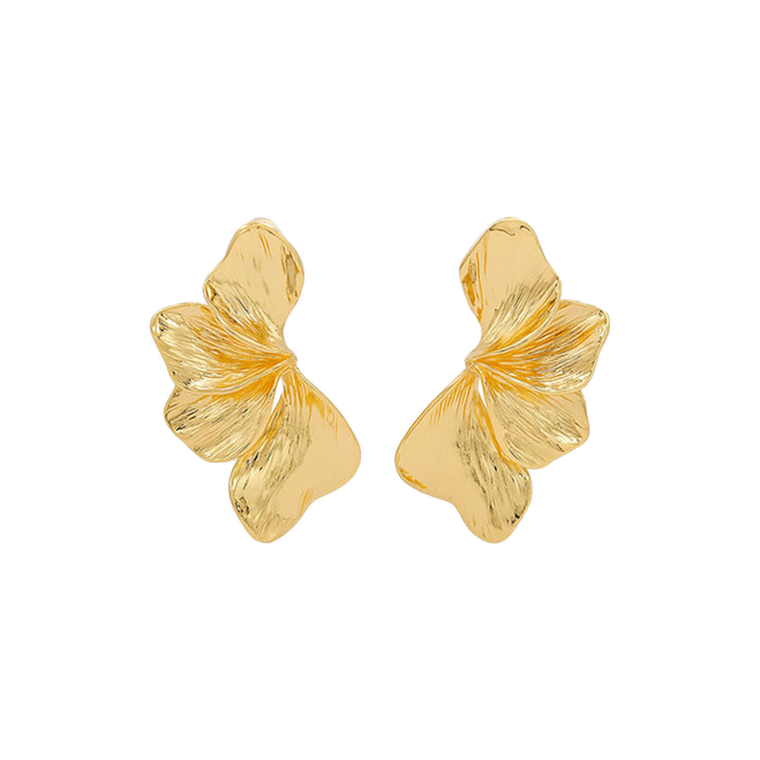 Monarch Women's Elegant Gold Leaf Earrings In Gold