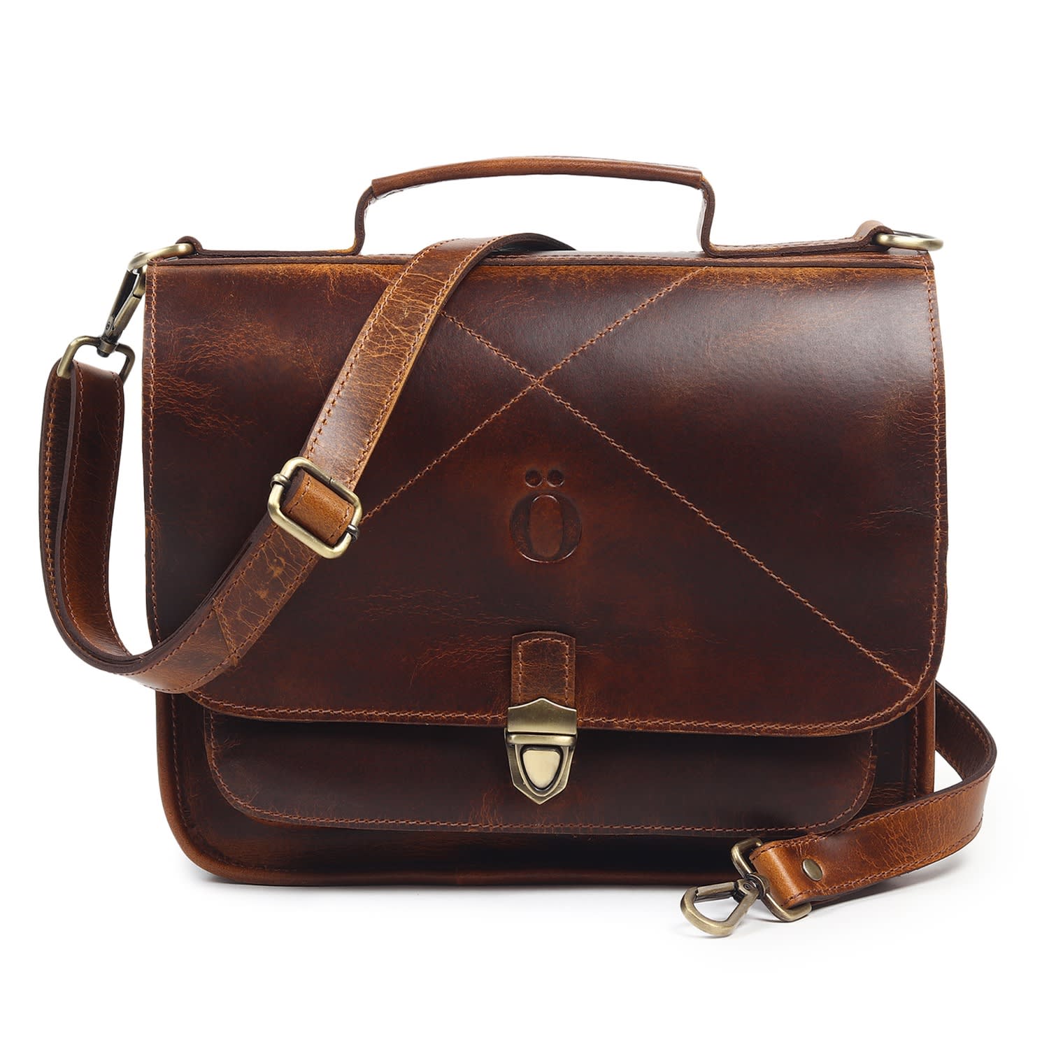 Dötch Leather Women's Lana Leather Saddle Bag In Brown In Brown