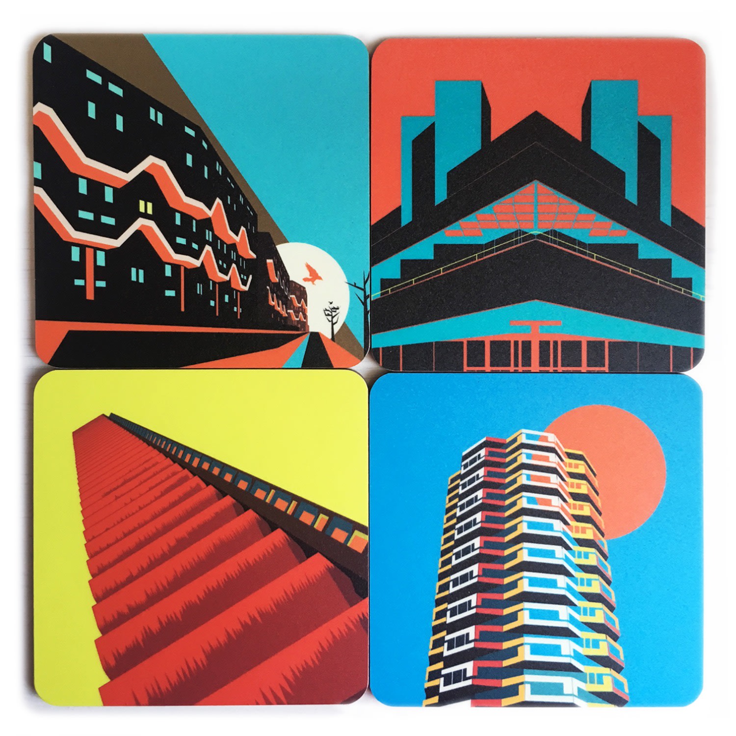 Brutalist London Coaster Set Eye for London Prints