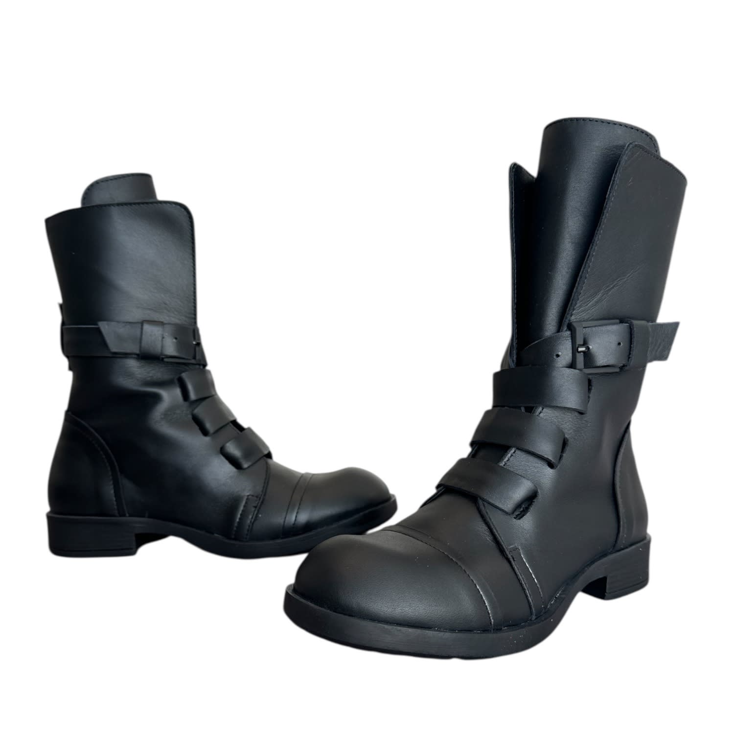 Adrenaline Fashion Women's Black Leather Designer Boots – Limited Edition In Black