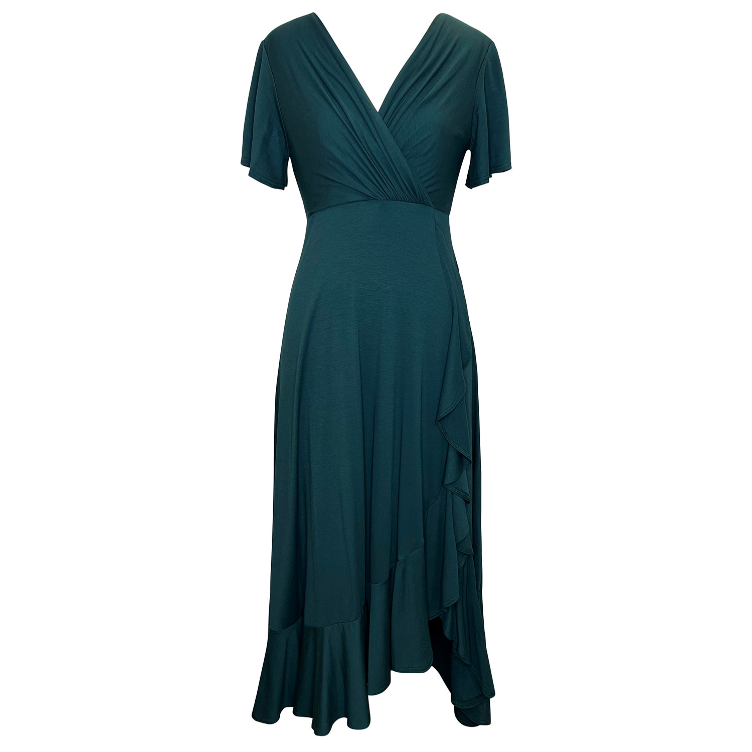 Women’s Waterfall Midi Dress In Pine Green Xl/Xxl Alie Street London