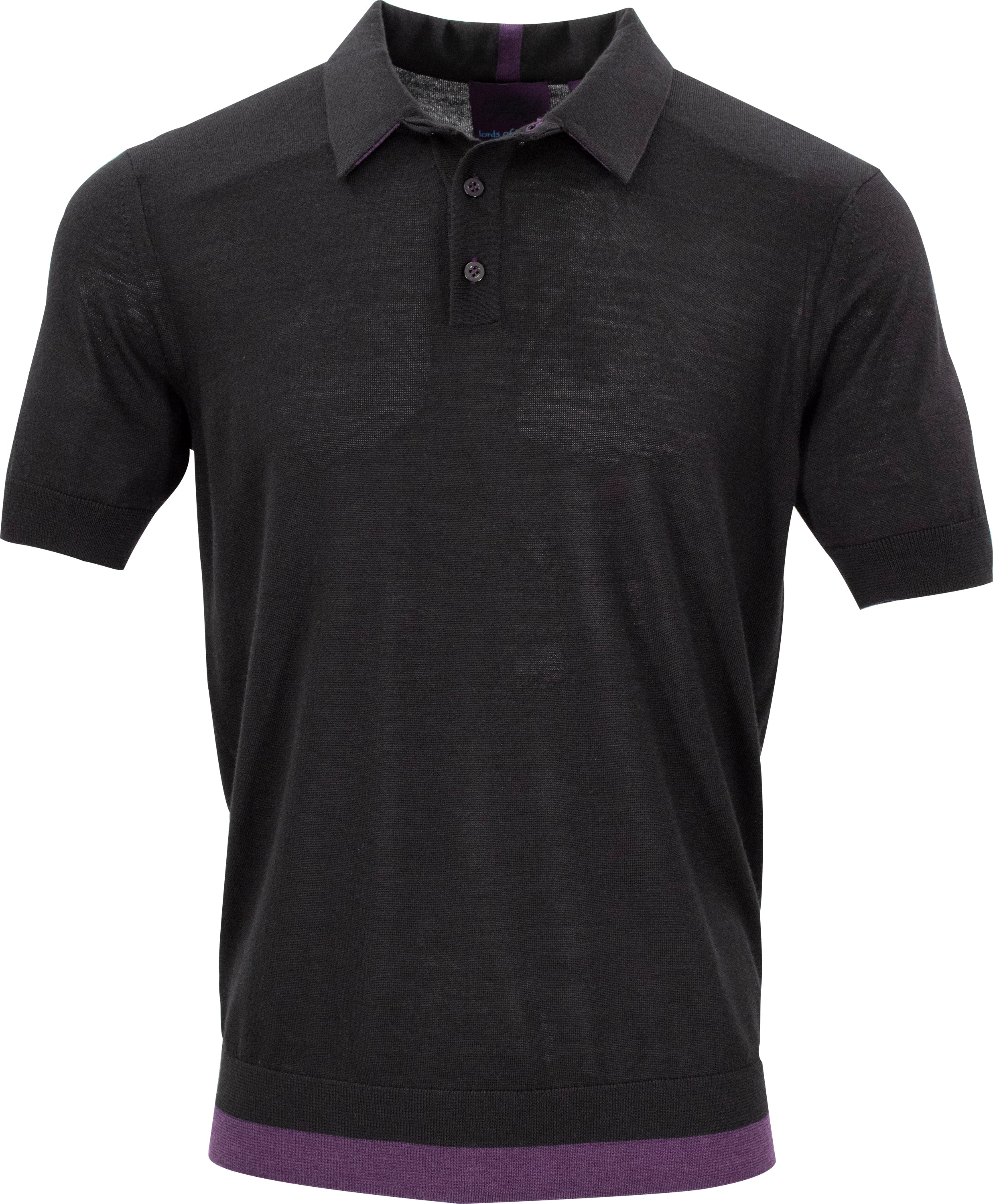 Men’s Black / Pink / Purple Pilgrim Polo - Black Large Lords of Harlech