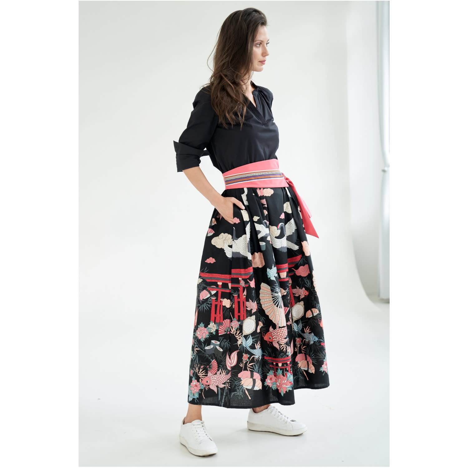japanese maxi skirt