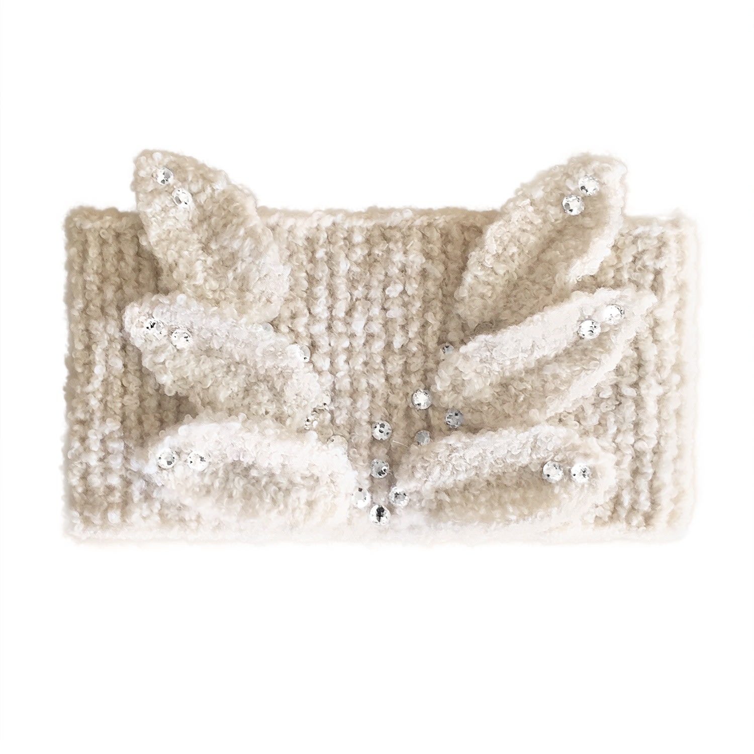 Women’s Oh, My Deer Hand-Knitted Cashmere Boucl Diadem In White Grace Cashmere Zurich