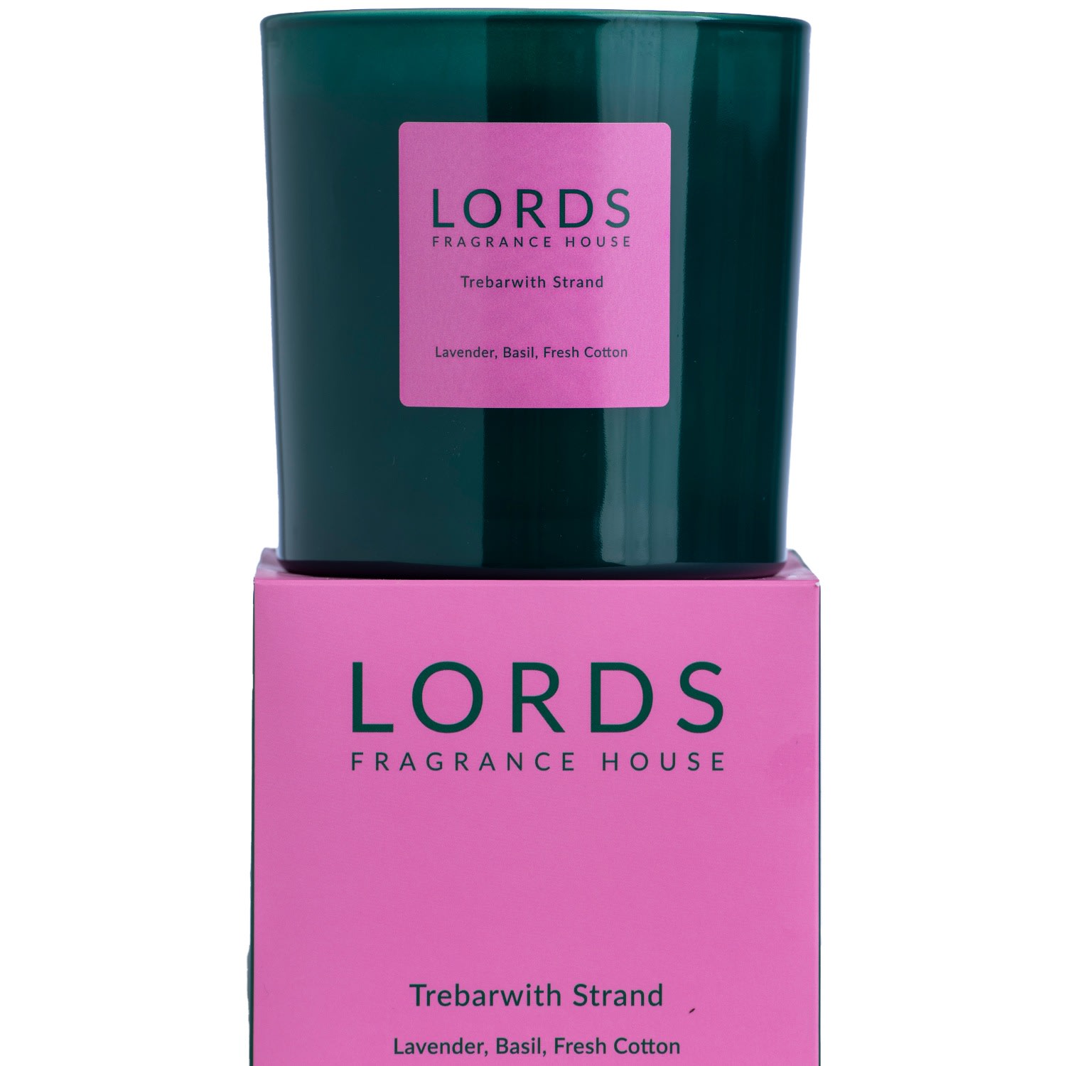 Green / Pink / Purple Trebarwith Strand 3 Wick Candle Lords Fragrance House