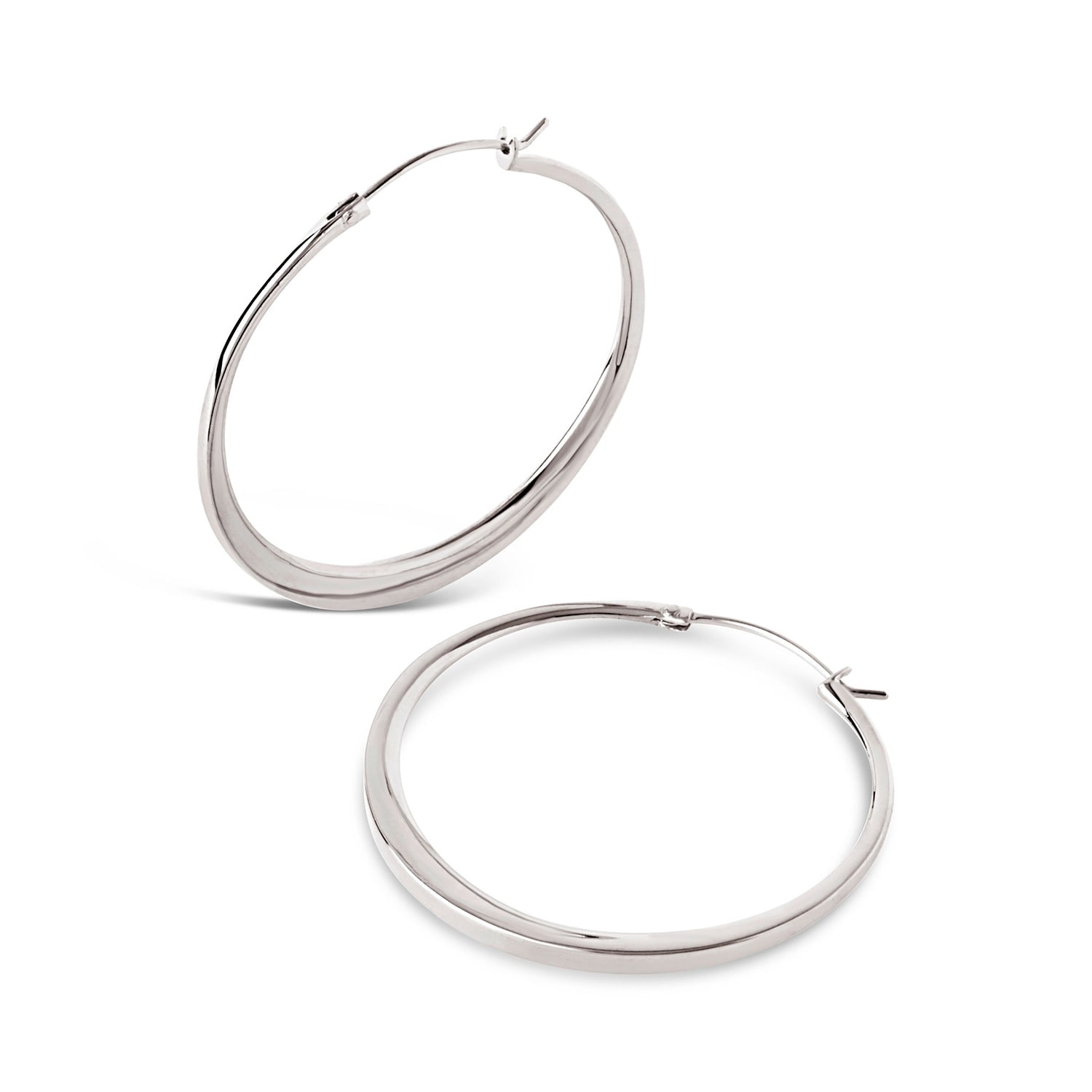 Dinny Hall Women's Signature Medium Tapering Click Hoops Silver