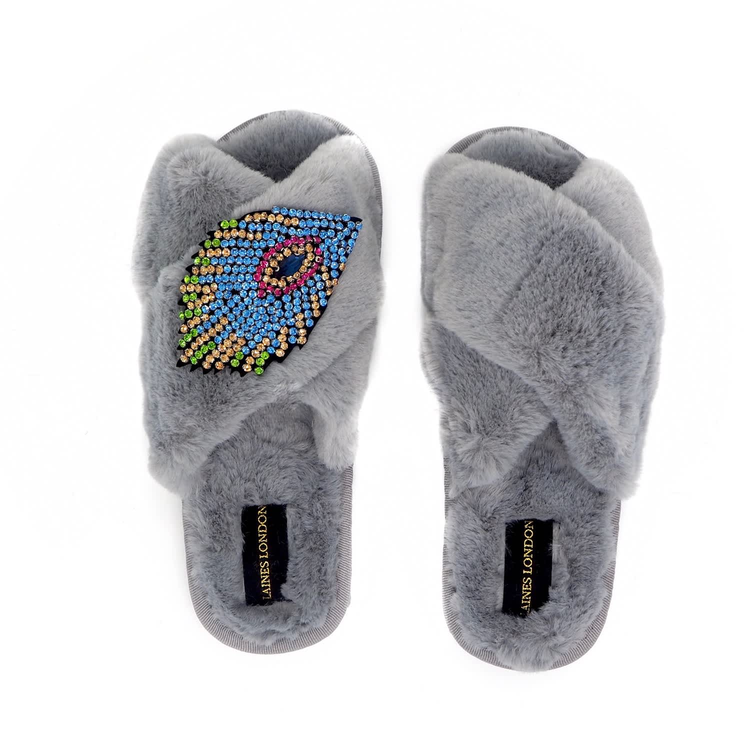 mens slippers peacocks