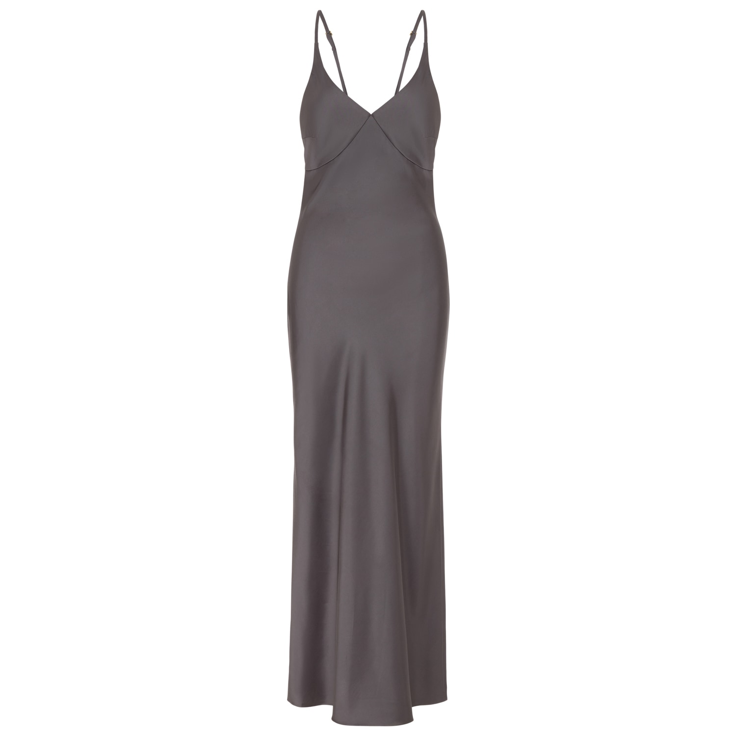 Women’s Grey Slip Dress In Graphite Medium Mykaftan