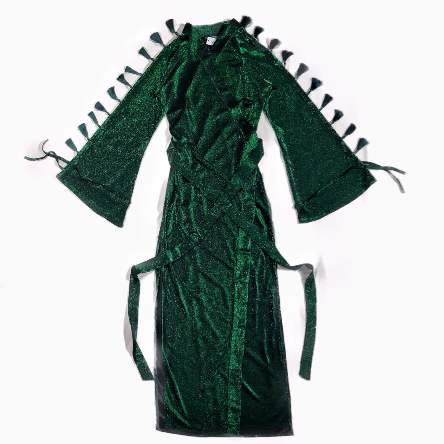 Koy Wrap Duster Dress Green Koy Victoria Inc Wolf Badger