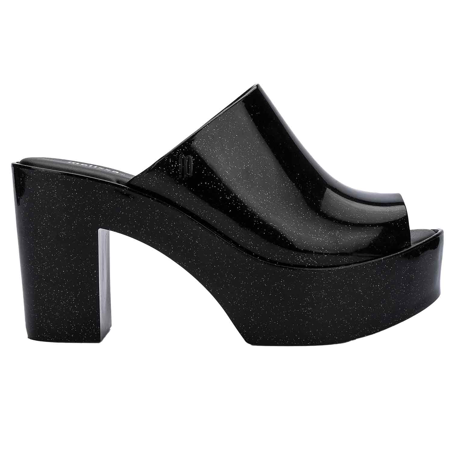 Melissa Women's Mule Style Sandal - Glitter Black
