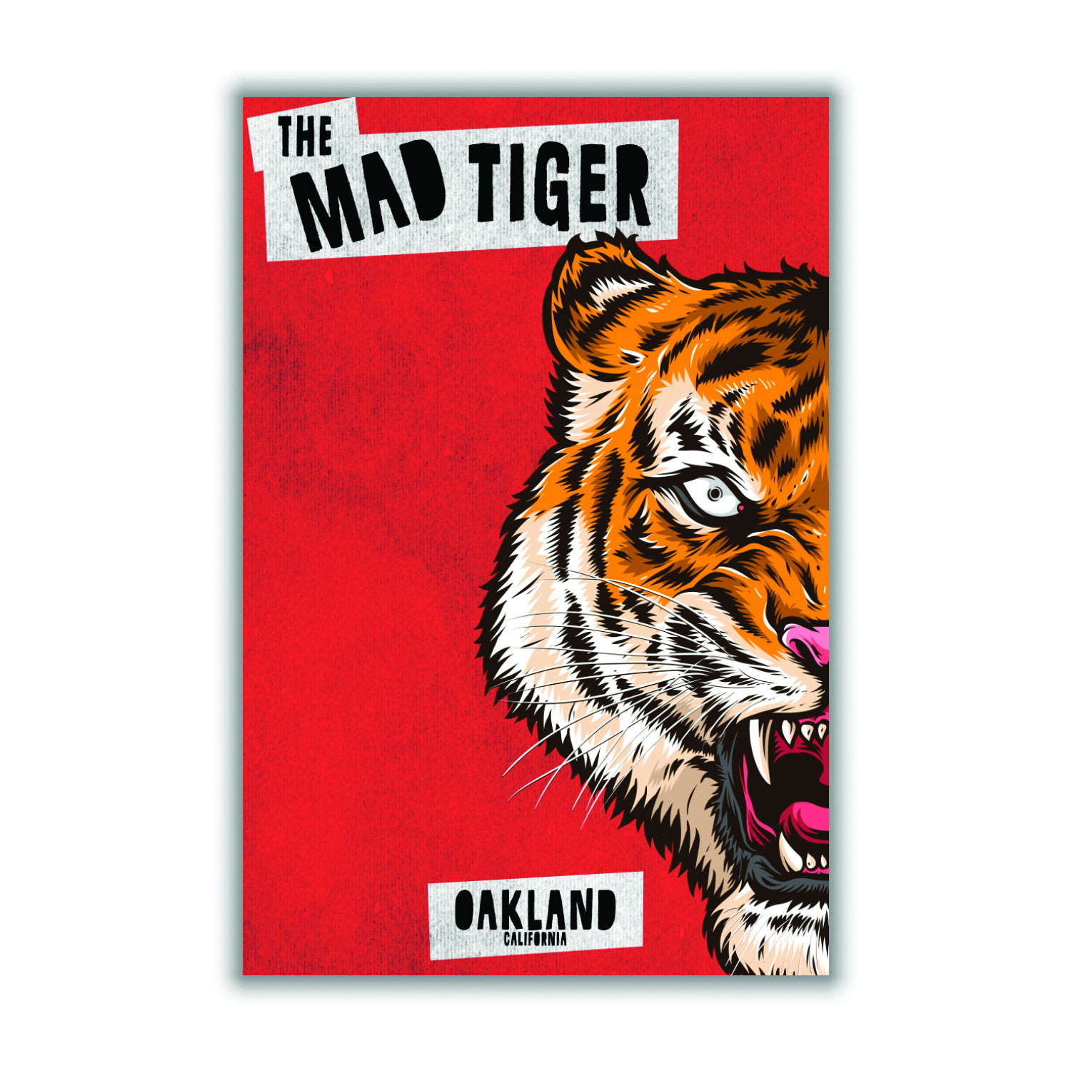 Yellow / Orange The Mad Tiger A2 420 X 594Mm Stanley Print House