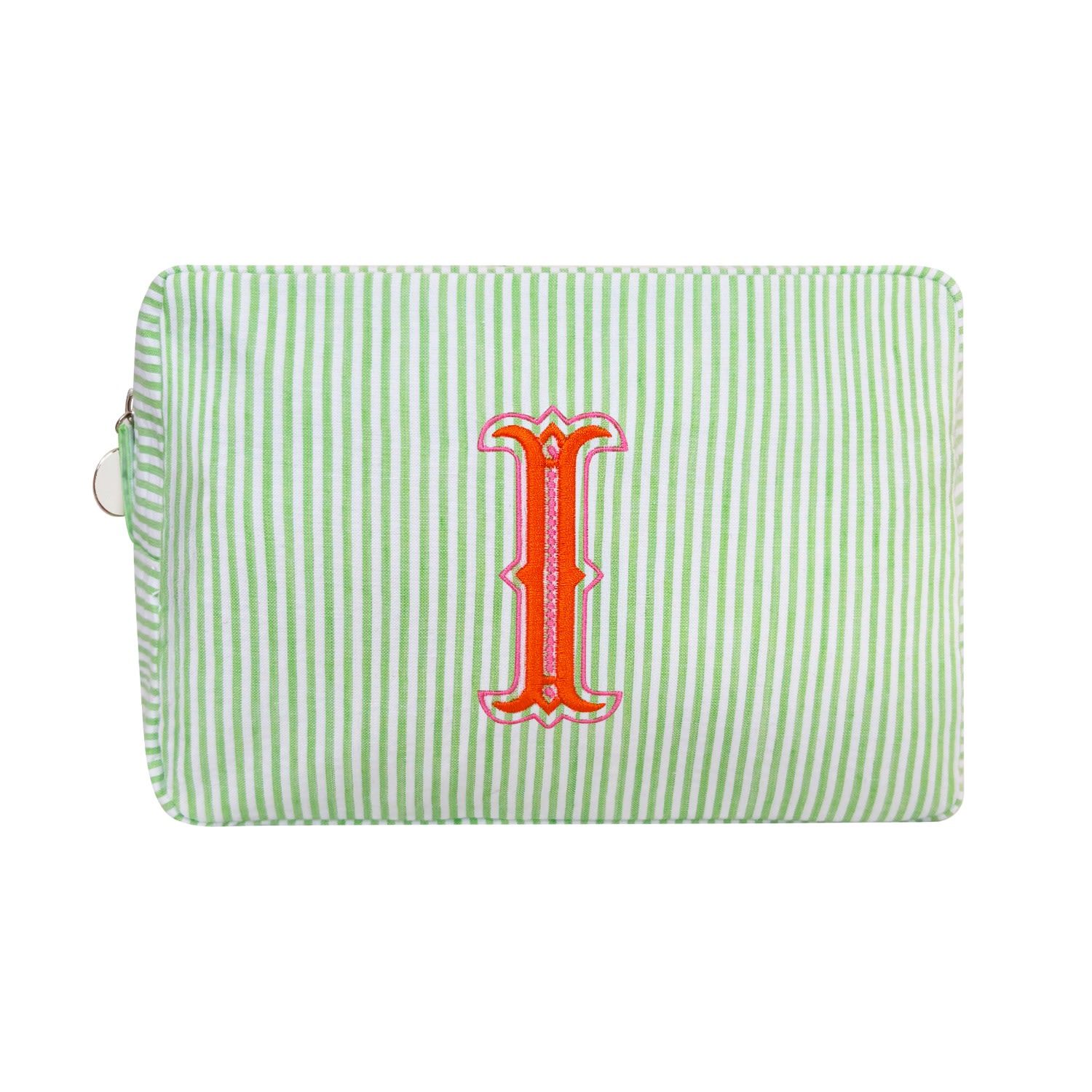 Lilly Loves Green I Aphabet Cosmetic Bag In Green