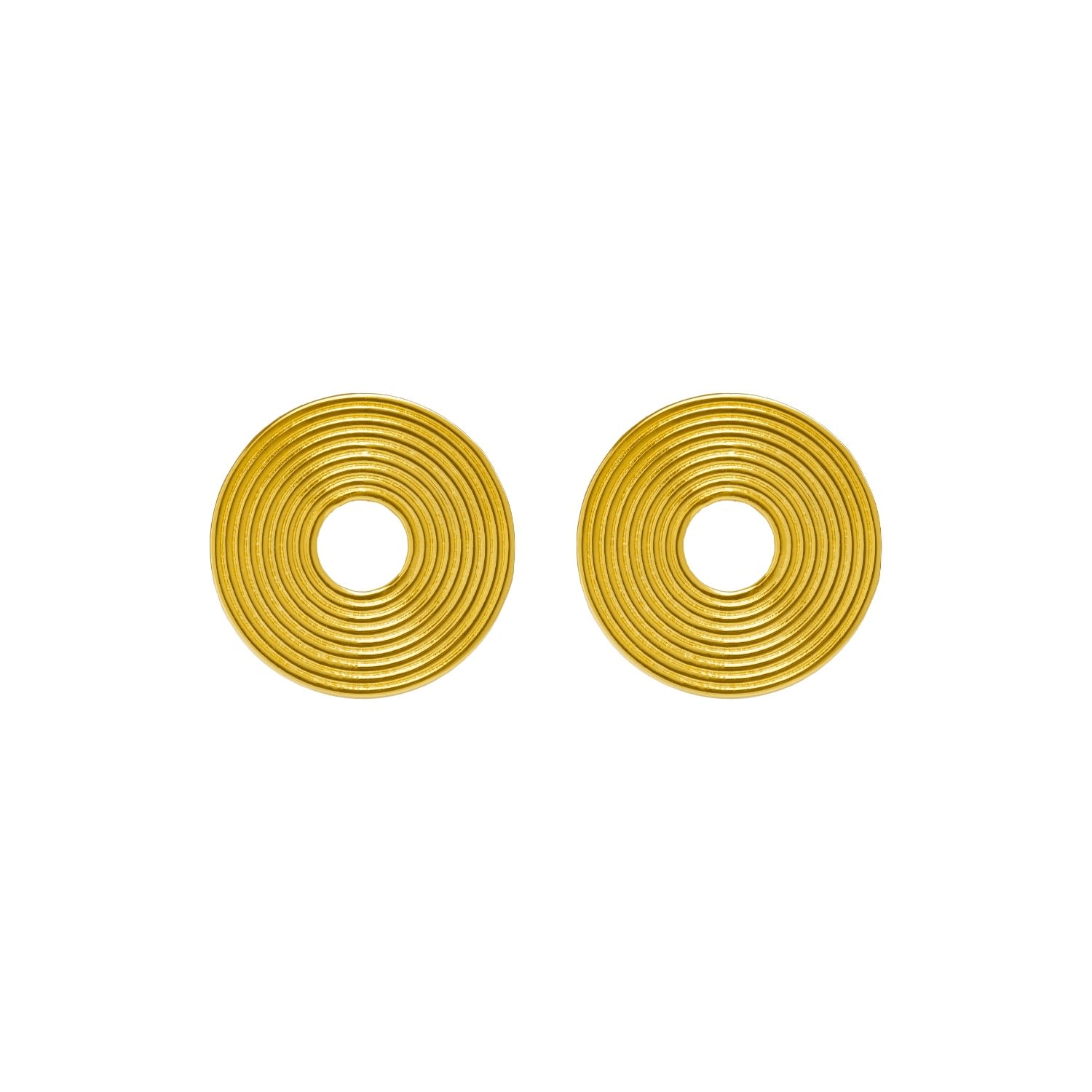 Lavani Jewels Women's Gold Miami Round Earrings In Gold