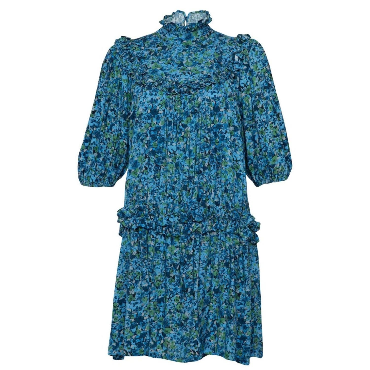 State Of Georgia Women's The Joni Dress Floral Explosion Blue In Blue