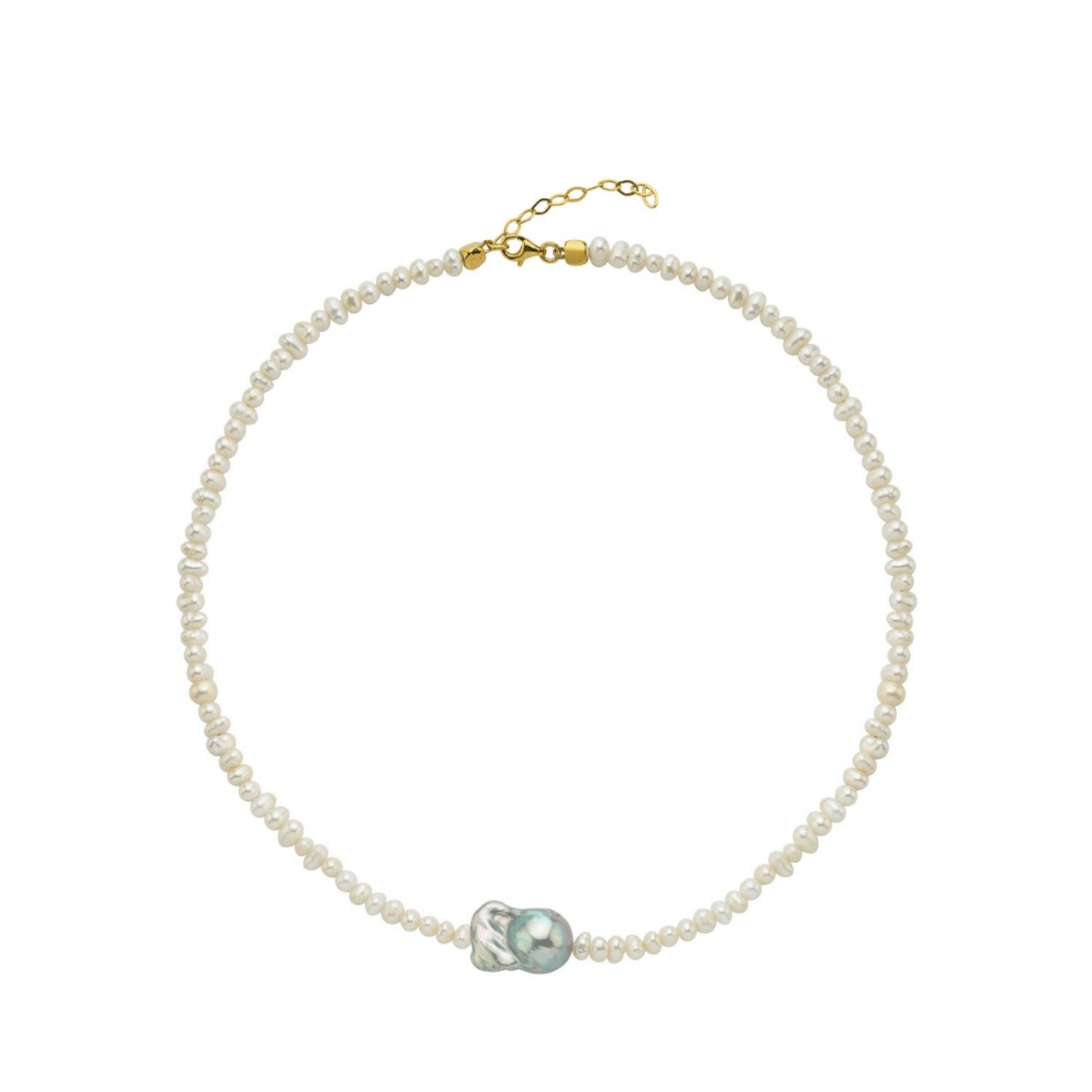 Linya Jewellery Women's Grey Inka Gray Baroque Pearl Necklace