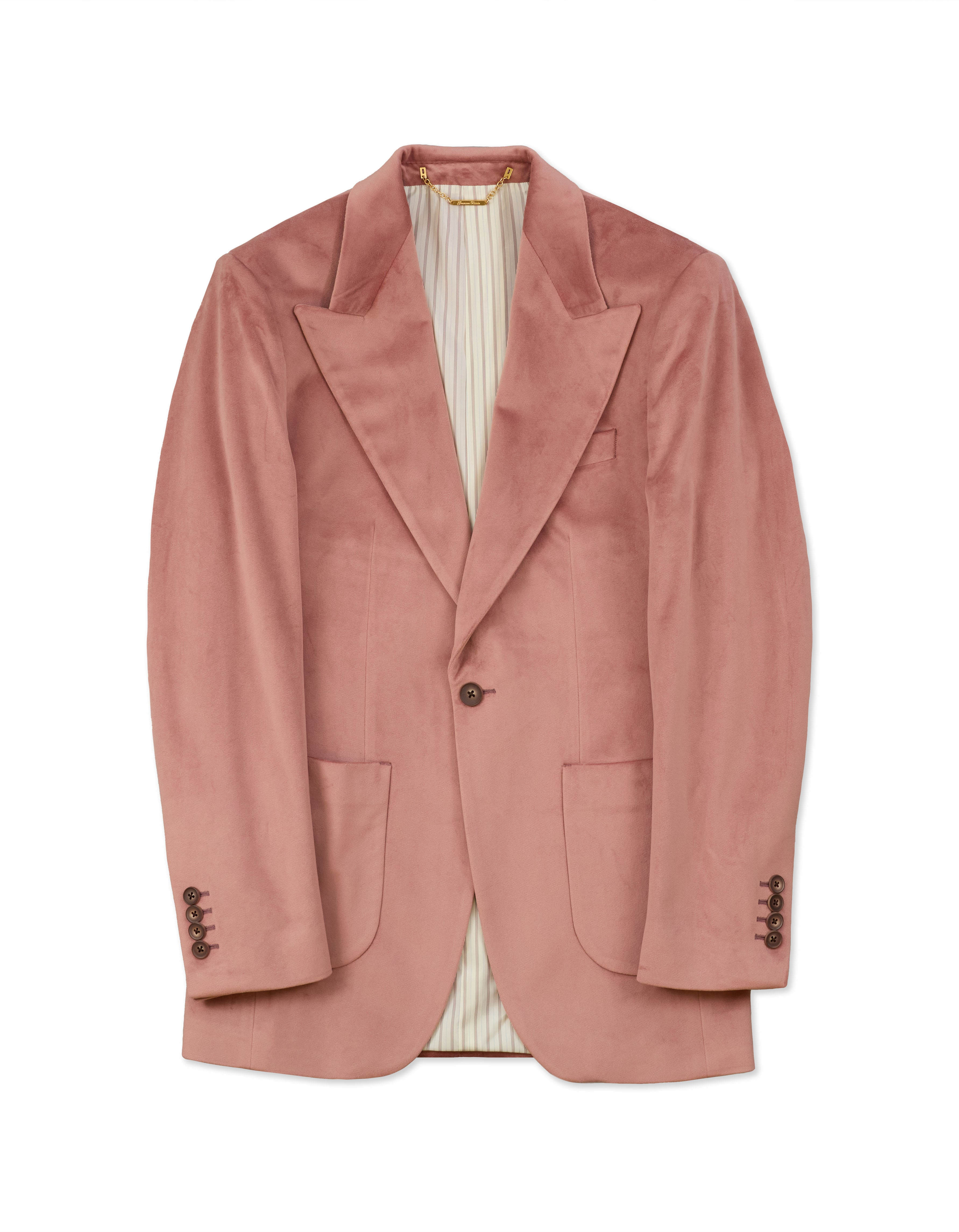 Gresham Blake Men's Pink / Purple Dusty Pink Velvet Jacket