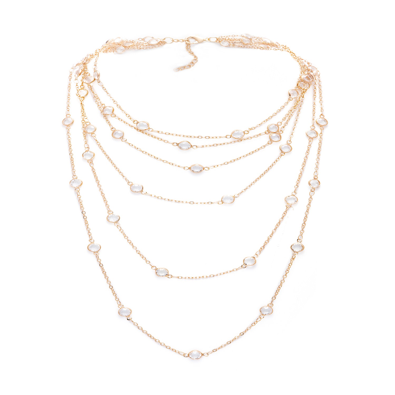 Saachi Women's Glass Multi Layer Gold Necklace In Gold
