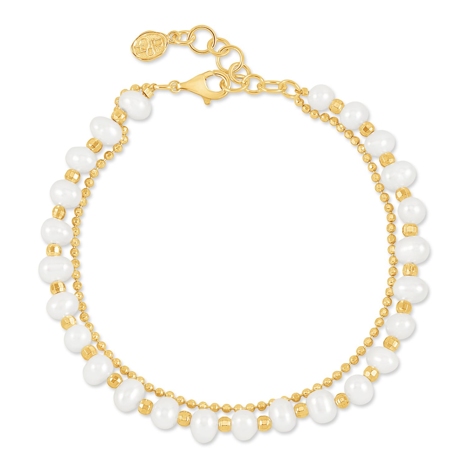 Dower & Hall Women's White Freshwater Timeless Orissa Pearl Bracelet In Gold Vermeil In Gold