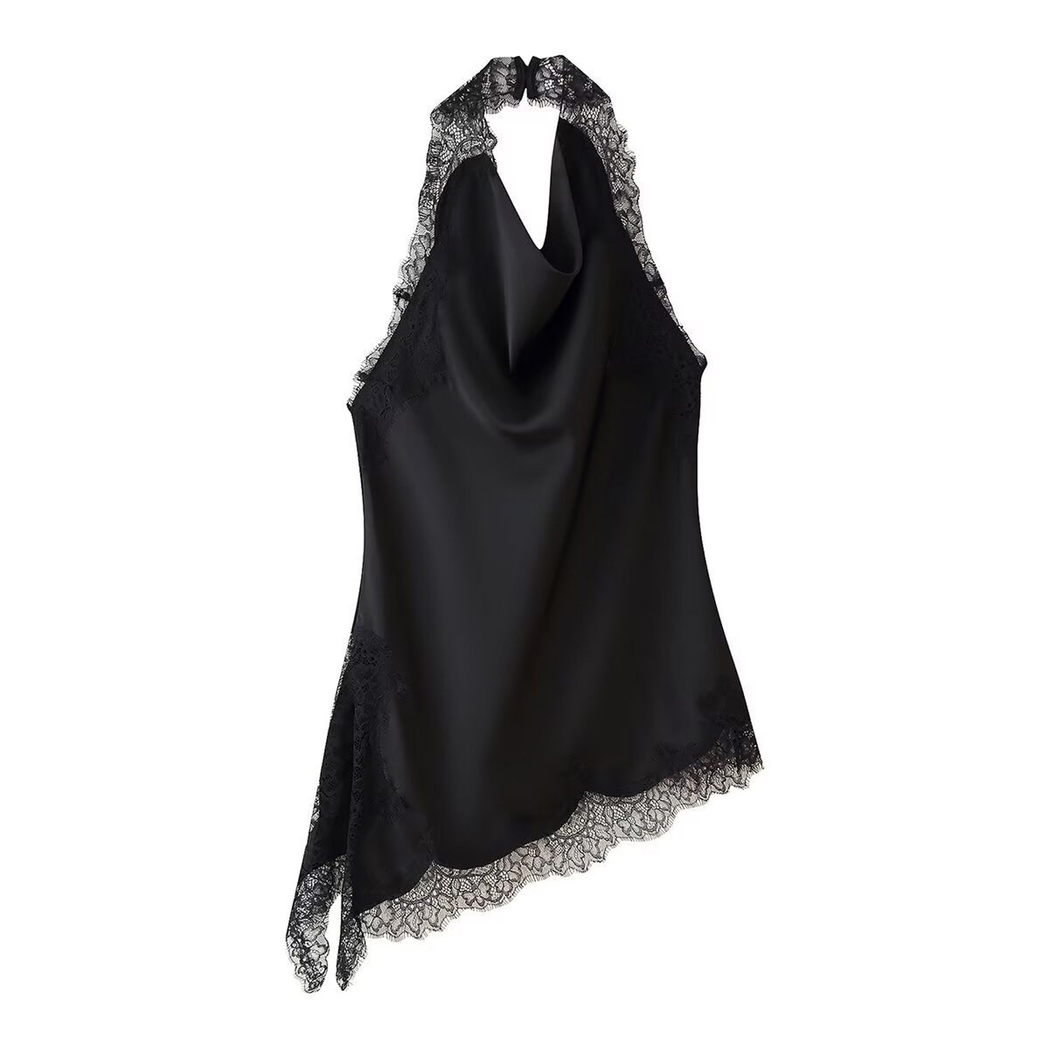 Women's Black Lace Halter | S/M | Mute by Jl