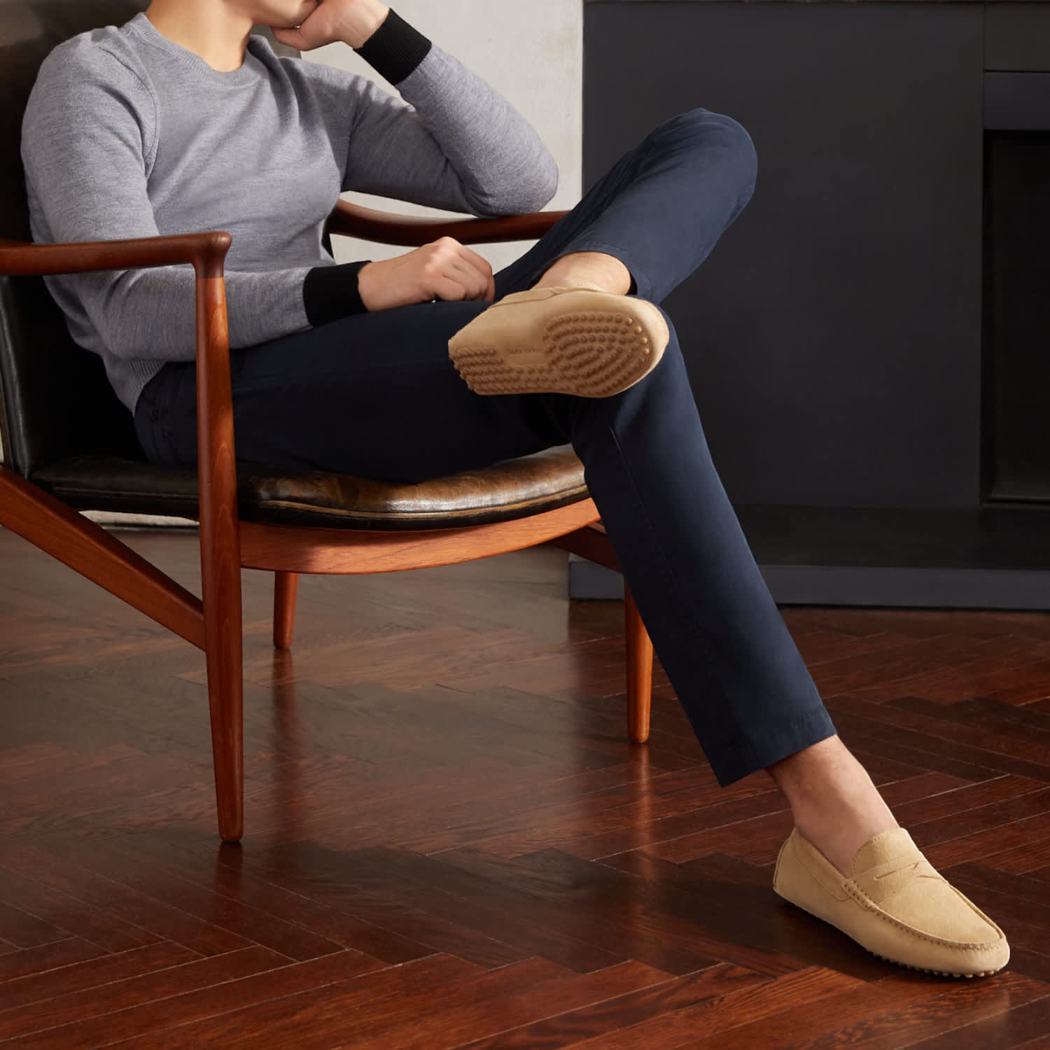 Jack Erwin Parker Burgundy Suede Loafers for Men Review: Jack Erwin Suede Parker Driving Loafer — The Peak Lapel main image 2