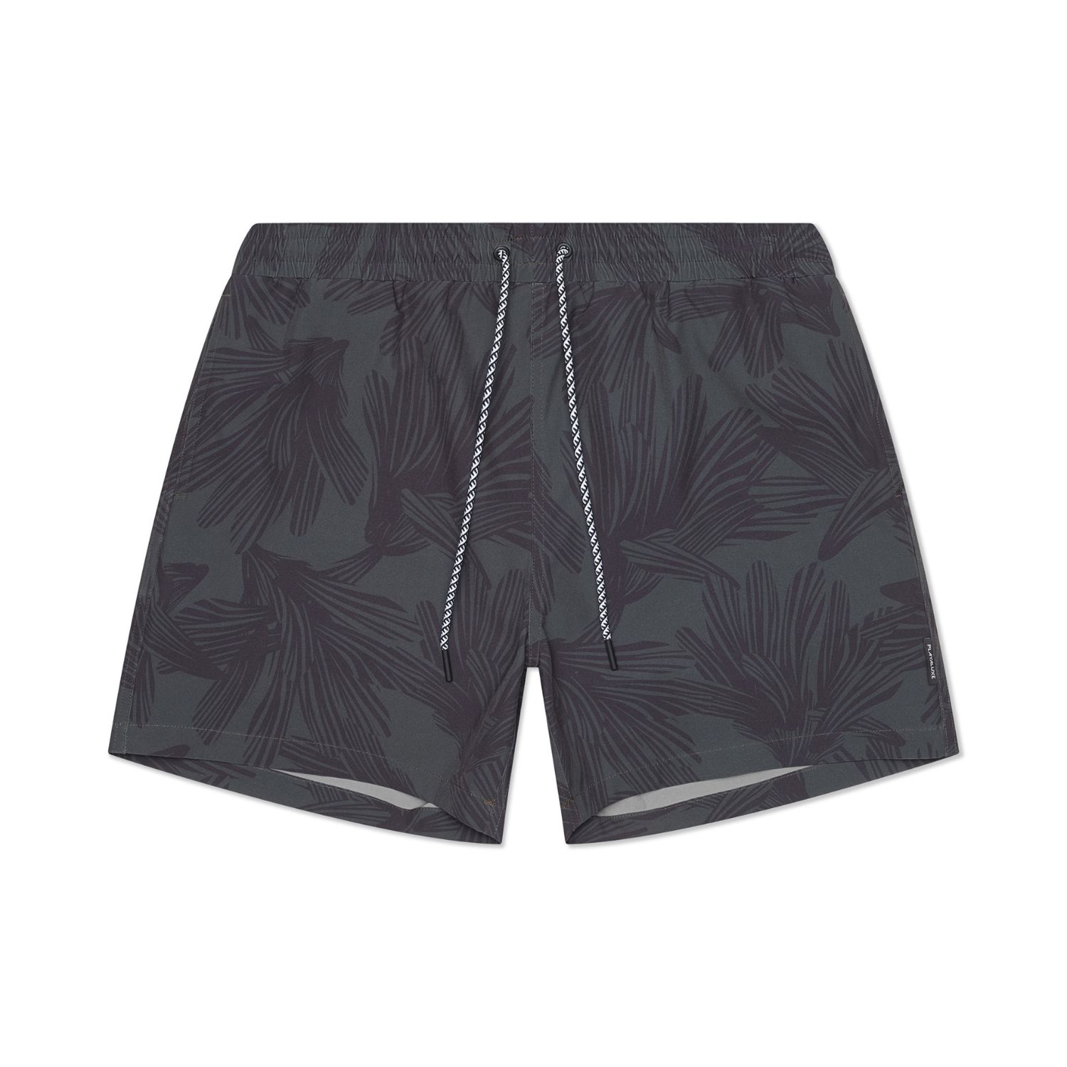 Playaluxe Men's Green Tulum Volley Swim Trunk Dark Olive In Green
