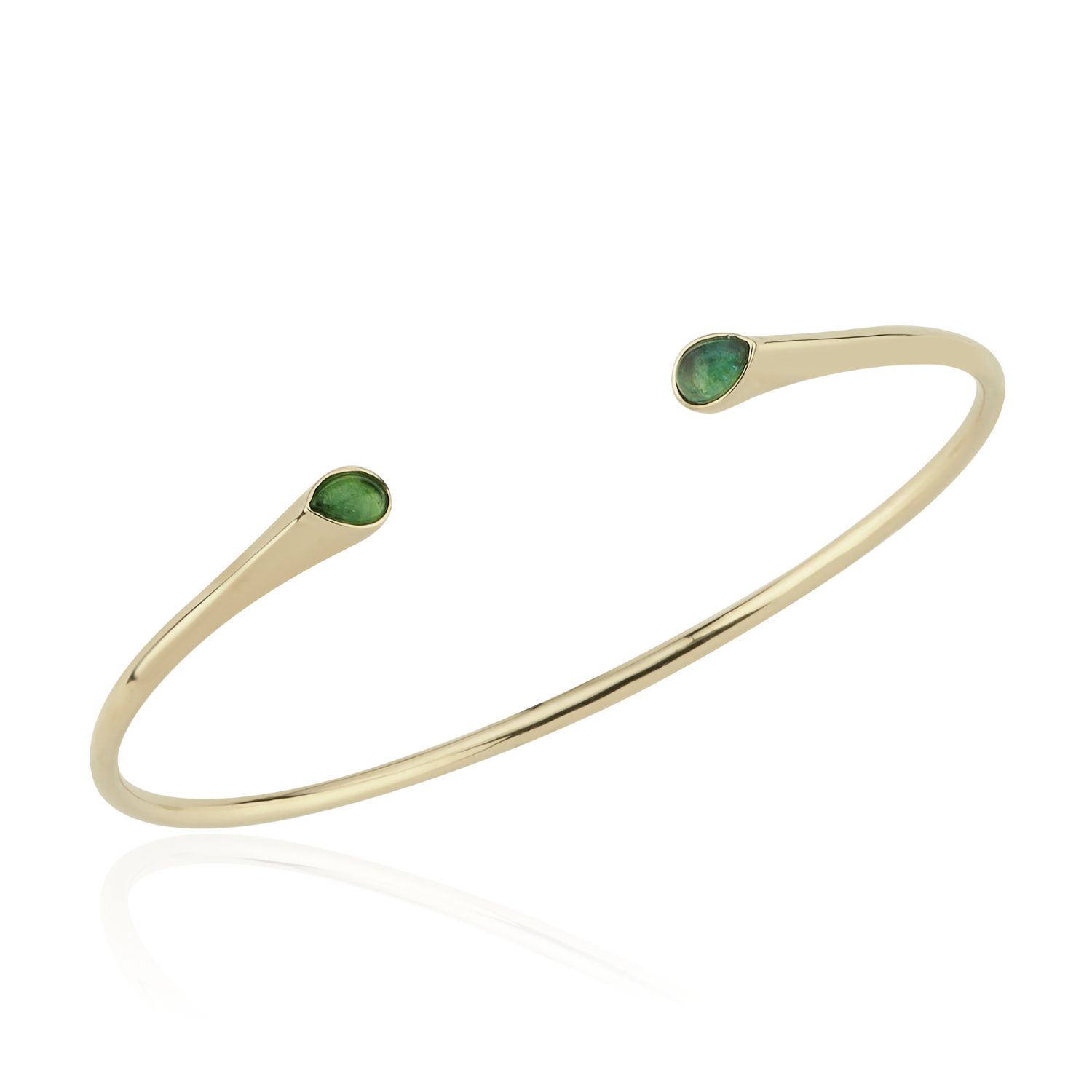 Women’s Gold / Green Gem Gold Bracelet With Green Tourmaline Melie Jewelry