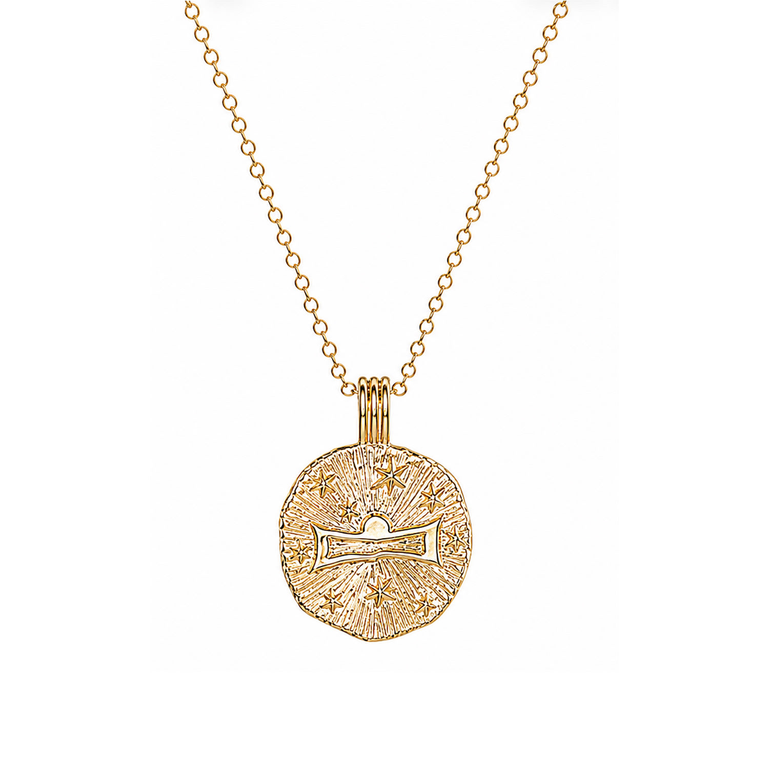 Zoe And Morgan Women's Sun In Libra Necklace - Gold Vermeil