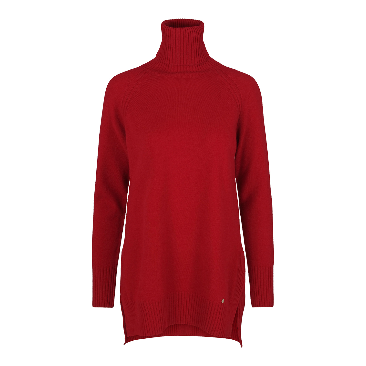 Tirillm Women's Red Abby A Line Long Turtle Neck Pullover In Red