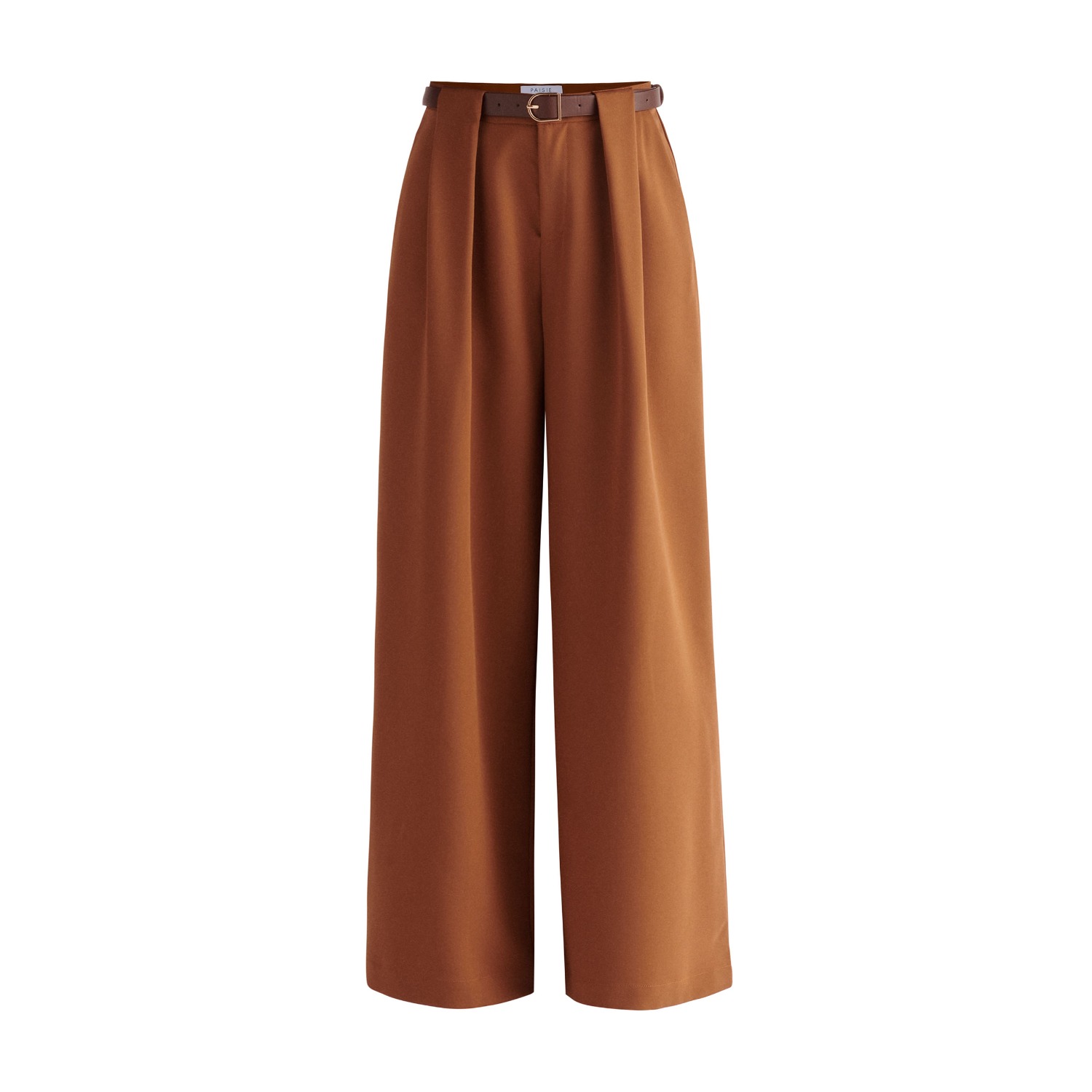 BELTED PANTS - Dark brown