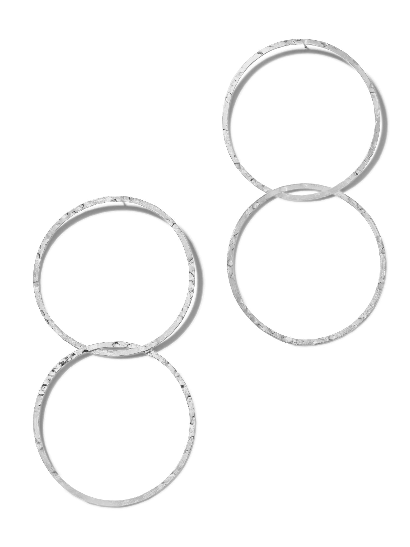 Jaredjamin Women's Silver Raquel Dangle Hoop Post Earrings In Silver