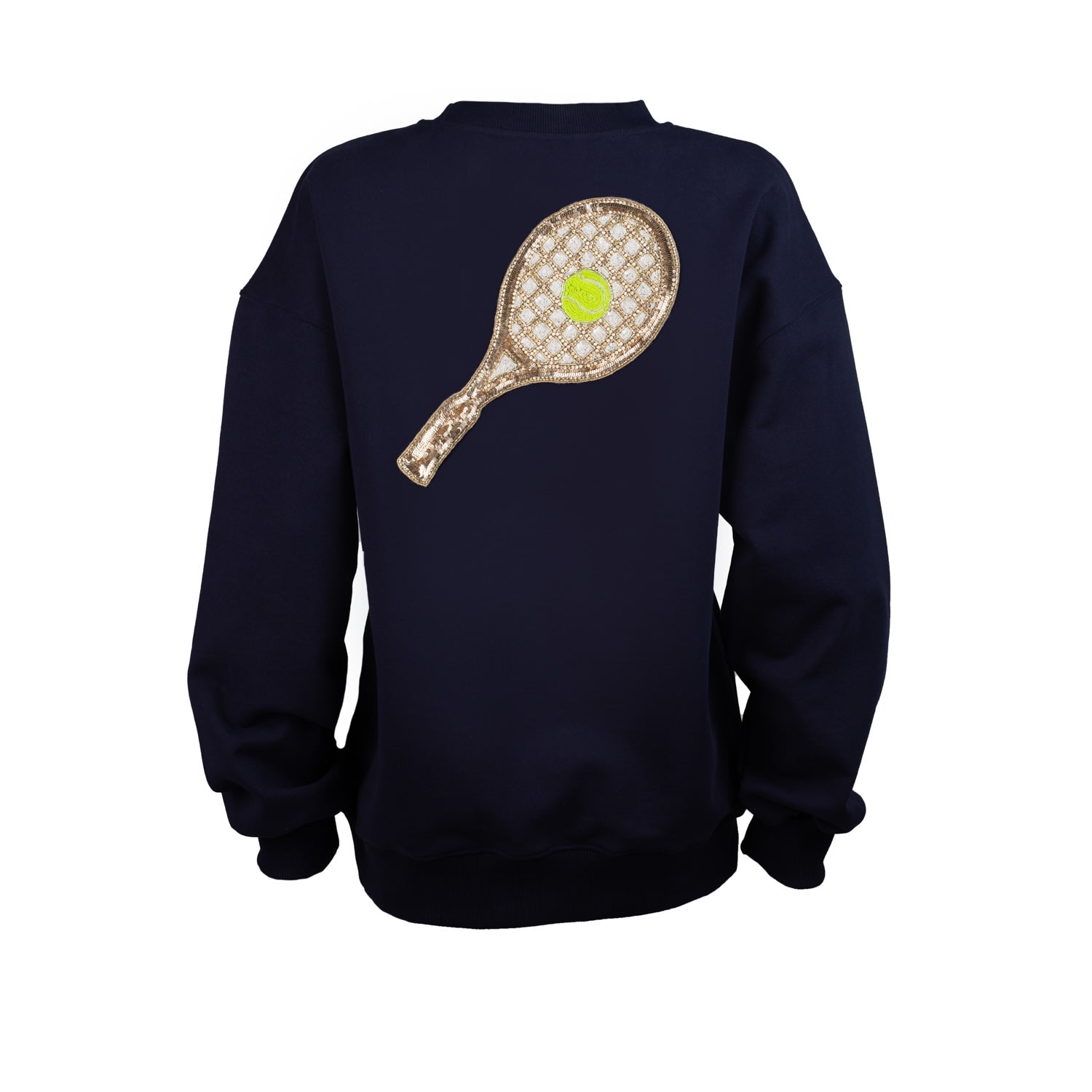 Women’s Blue Embellished Tennis Sweatshirt - Navy Small Laines London