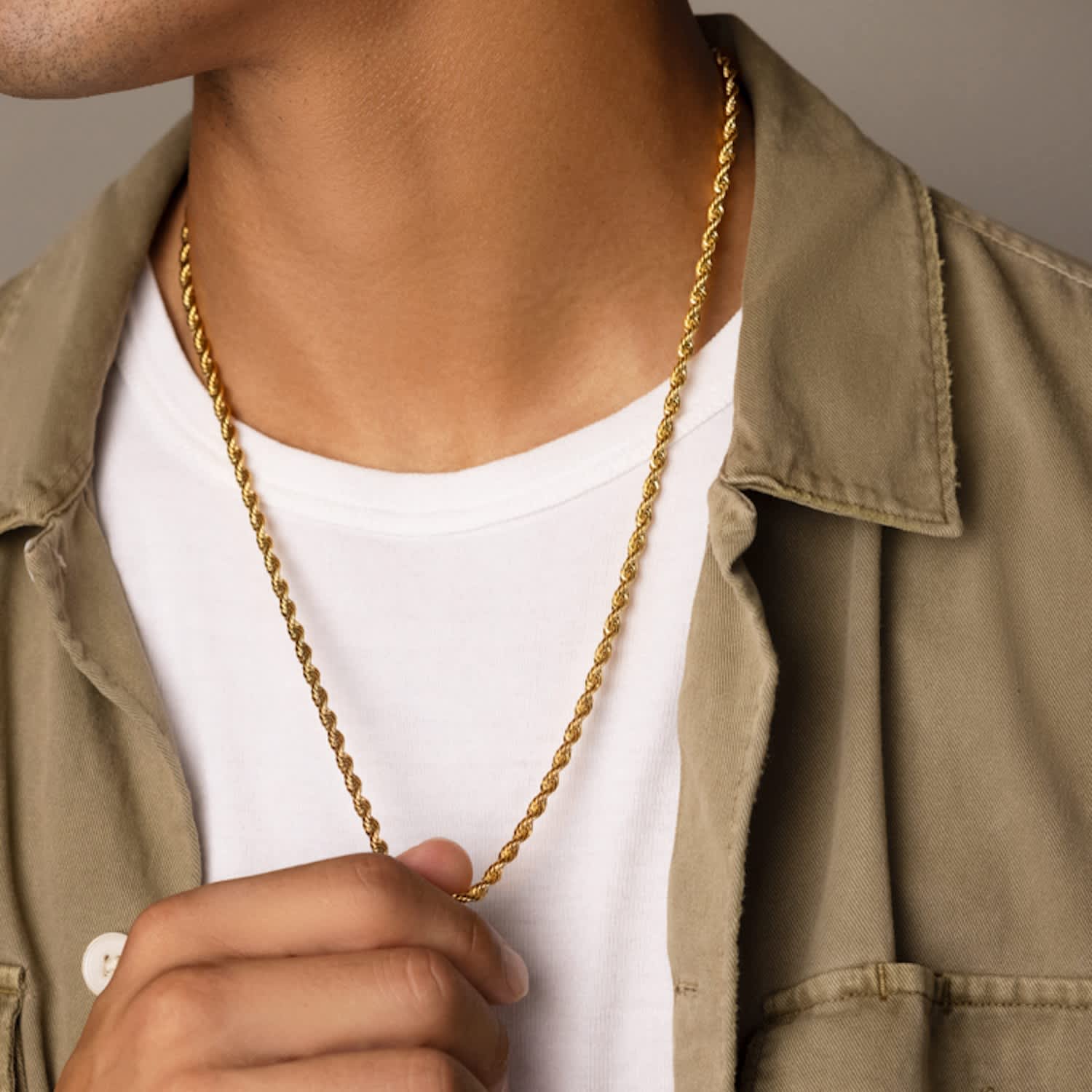 Thin Rope Chain Necklace - Gold – La Musa Jewellery