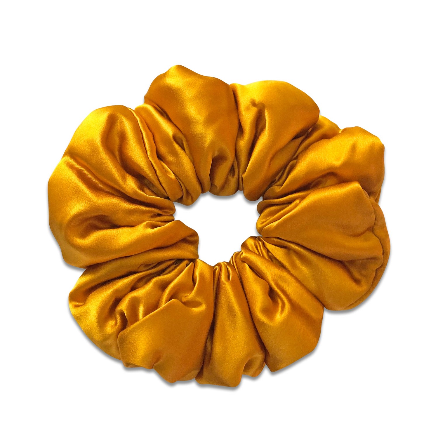 Women's Gold / Orange Oversized Honey Harvest Silk Plush Scrunchie In Golden Marigold | Rakhsh Rakhshi
