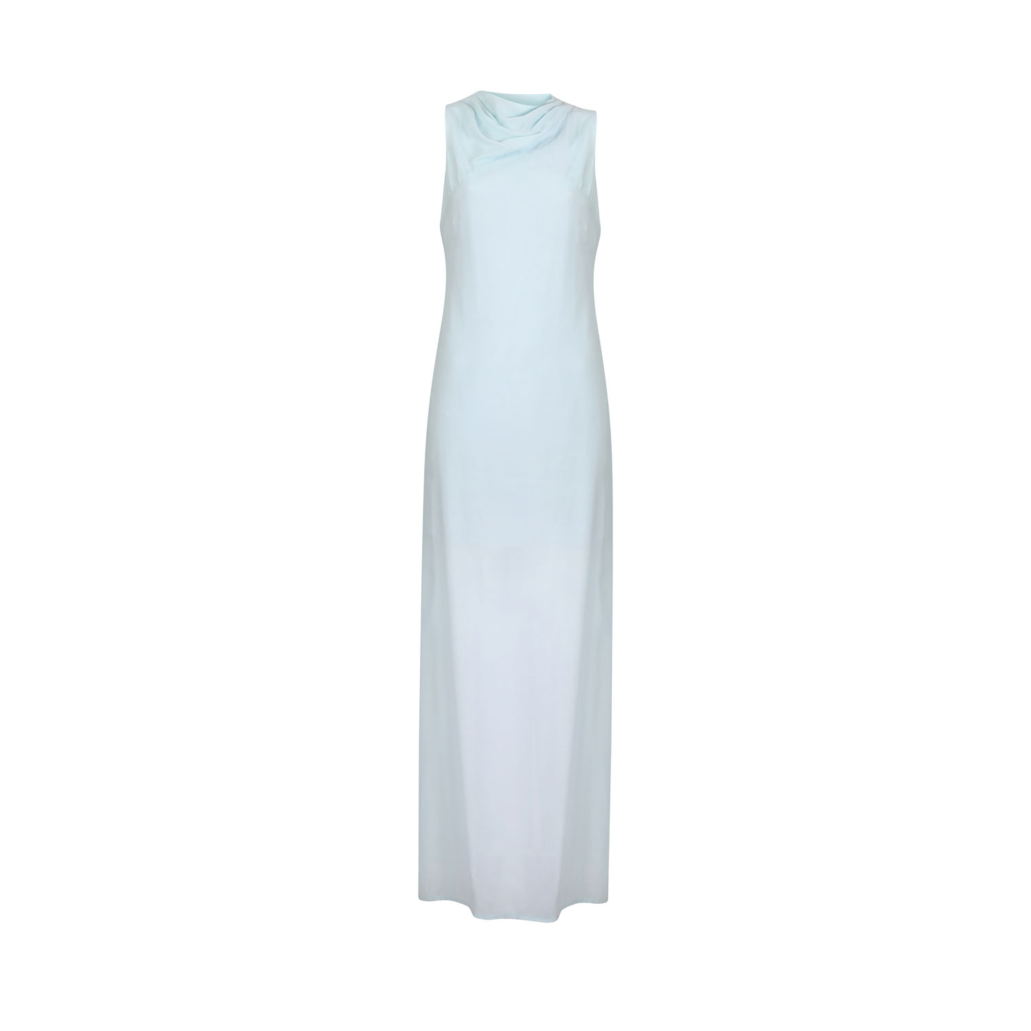House Of Ika Women's Blue Draped Cross-back Maxi Dress